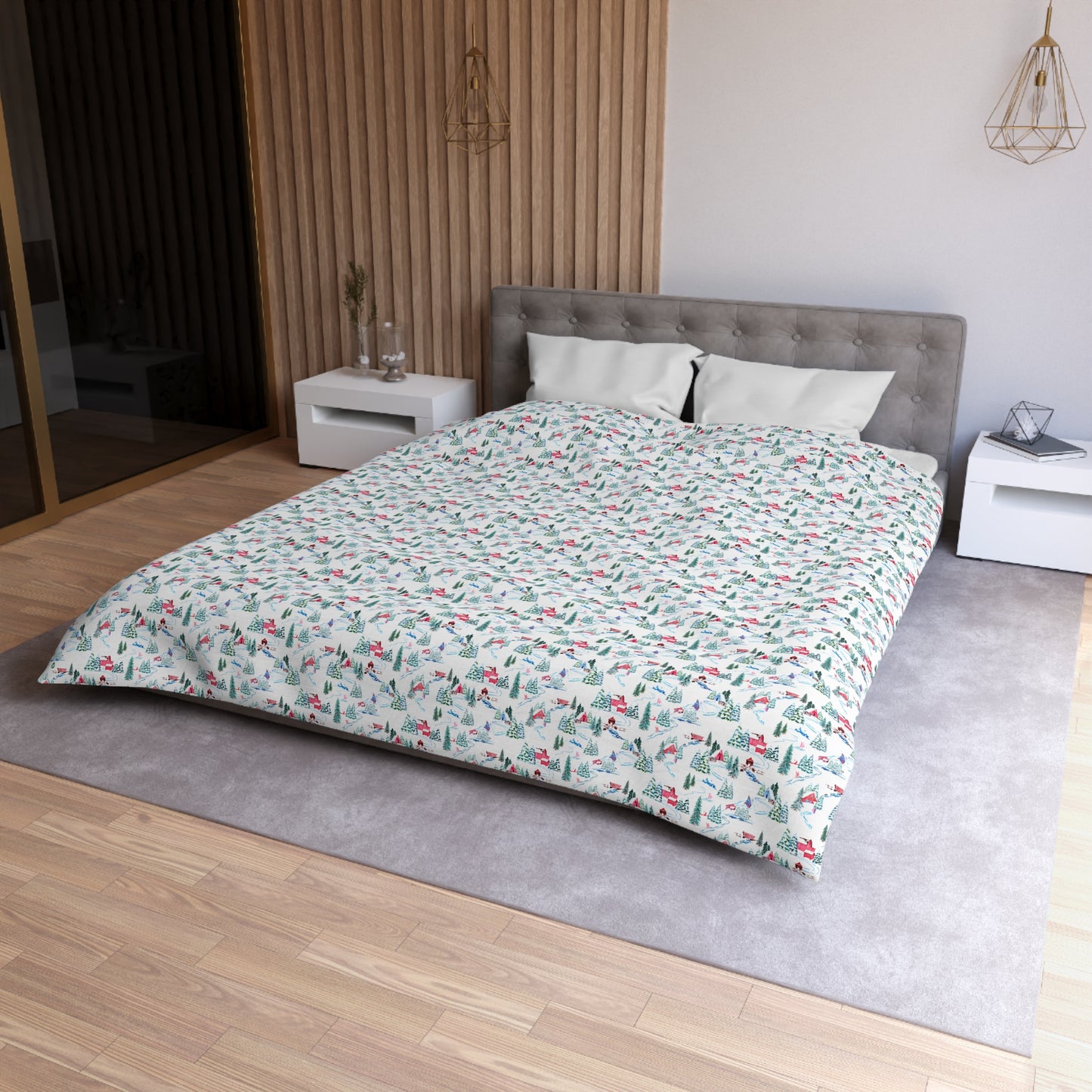 Ski Chalet Microfiber Duvet Cover