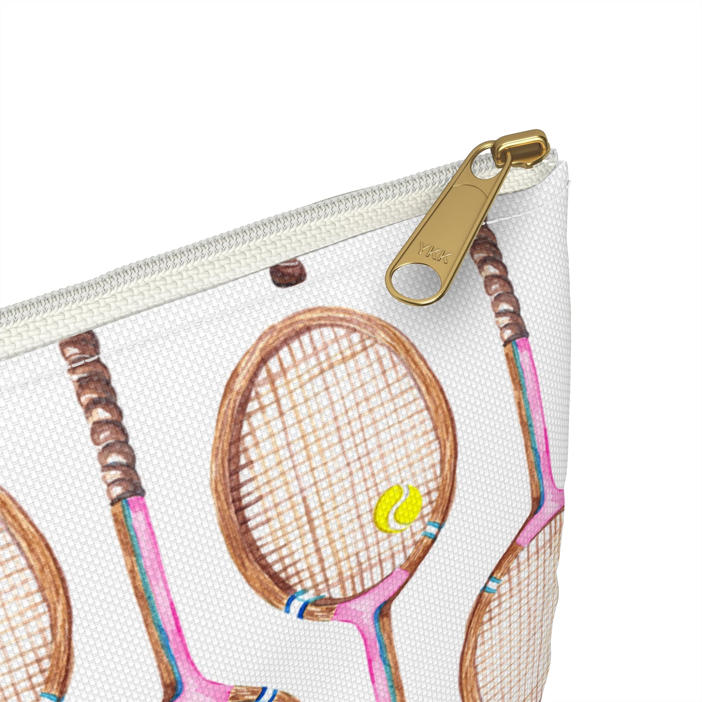 Front Zoomed View Topspin Flat Zip Pouch Peony Pink Color Choice