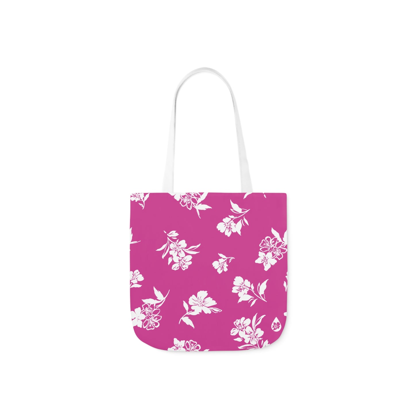 Inky Floral Canvas Tote Bag
