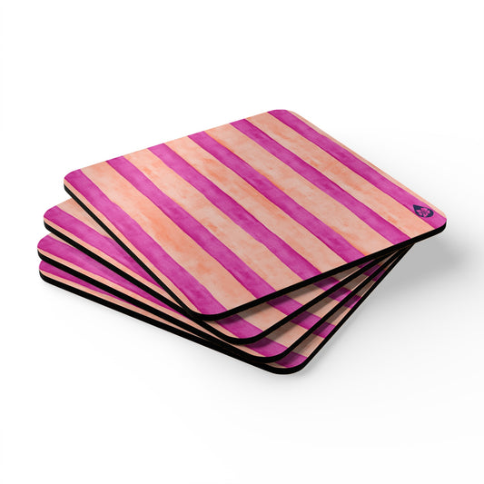 Painterly Stripe Coaster Set