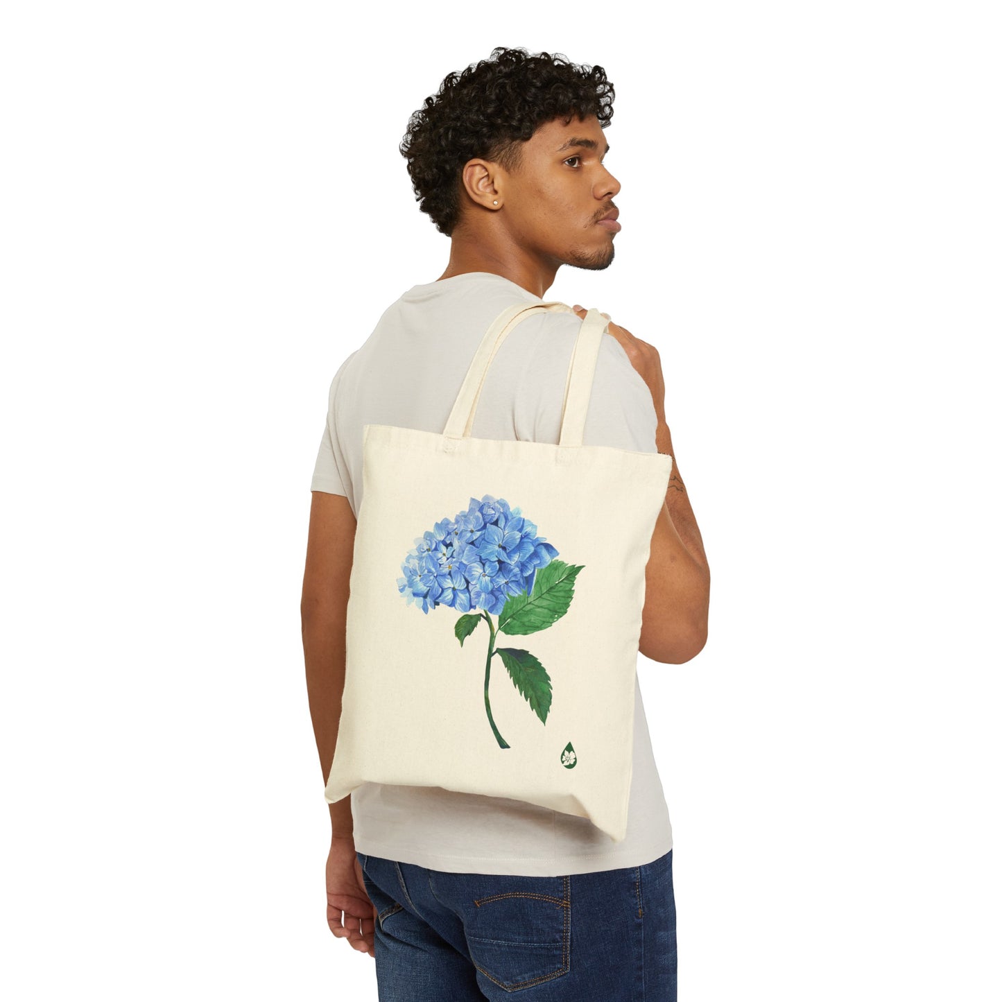 Botanical Hydrangea Canvas Tote Bag