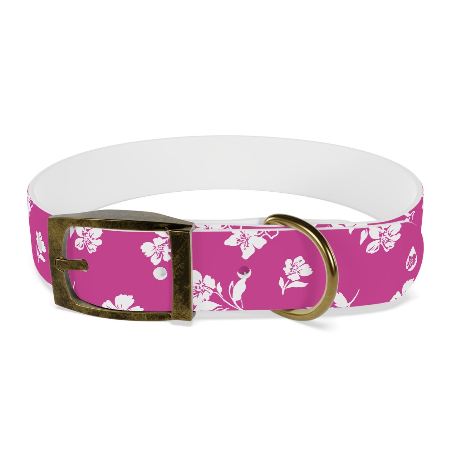Inky Floral Dog Collar