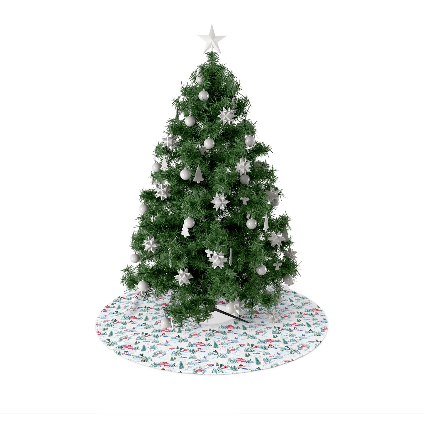 Ski Chalet Holiday Tree Skirt