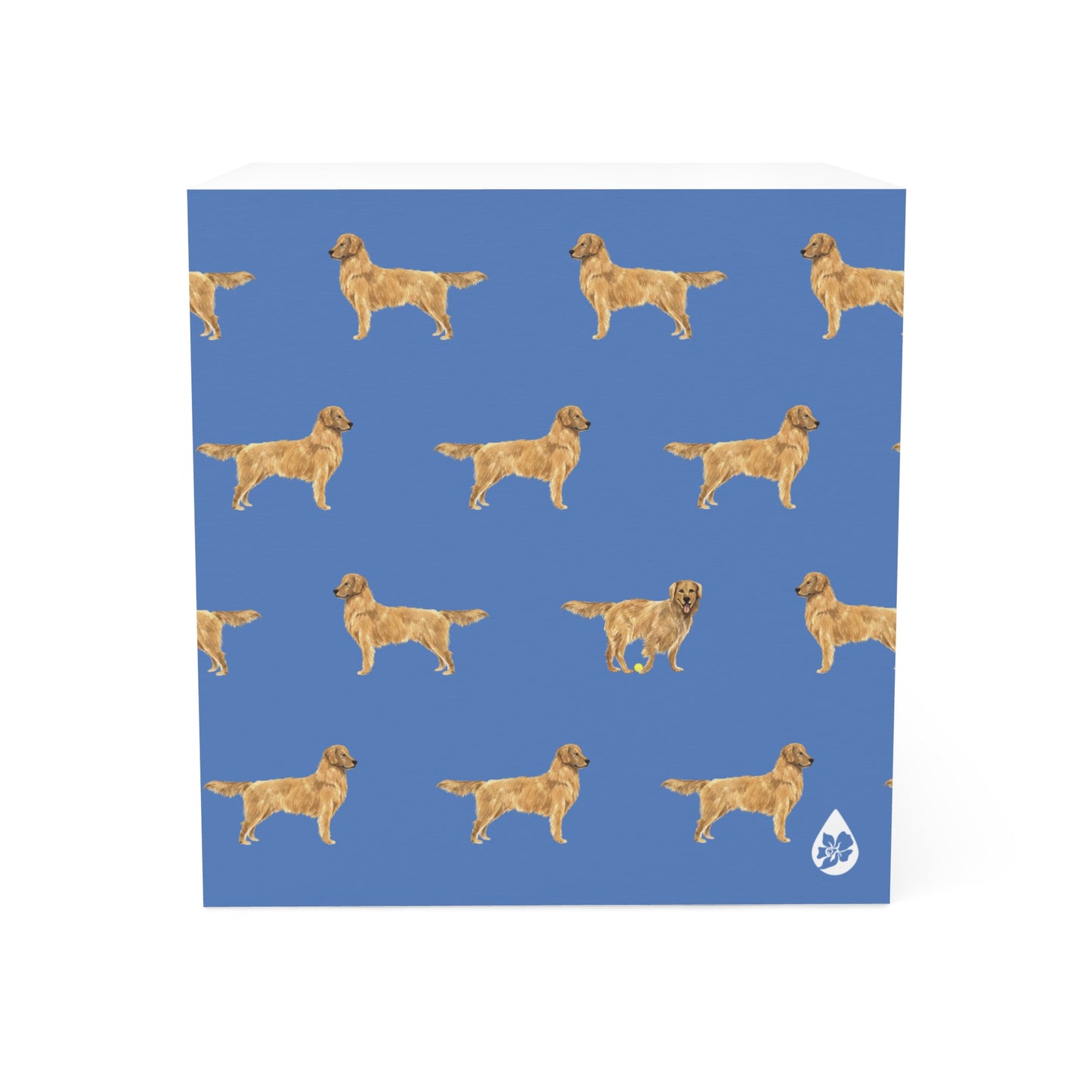 Good Dog Sticky Note Cube Side View in Cloudless Blue