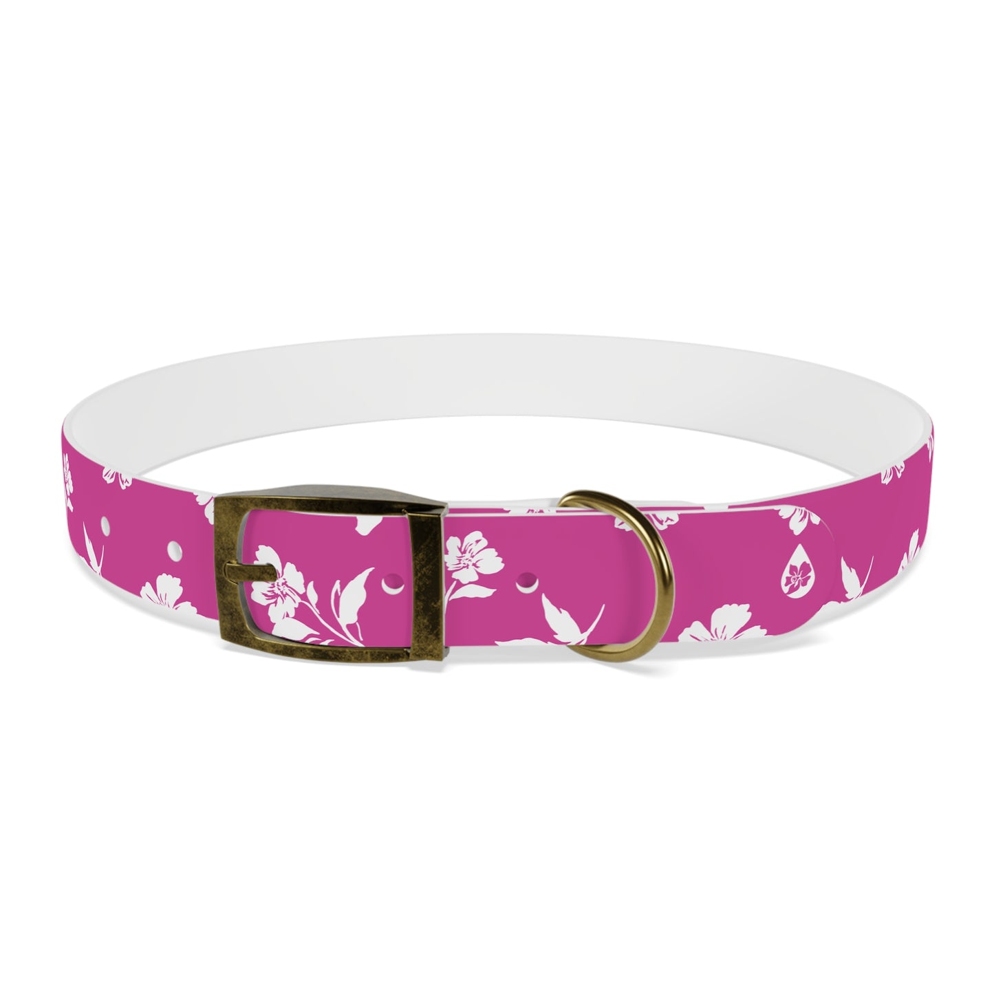 Inky Floral Dog Collar