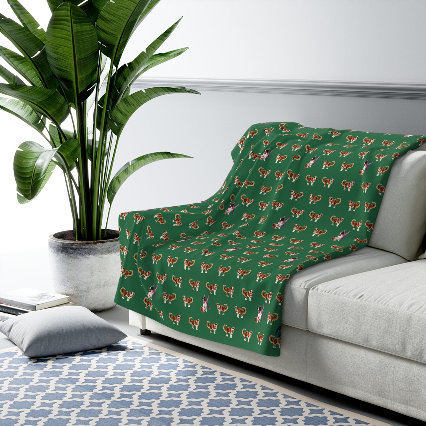 Snow Dog Sherpa Fleece Blanket