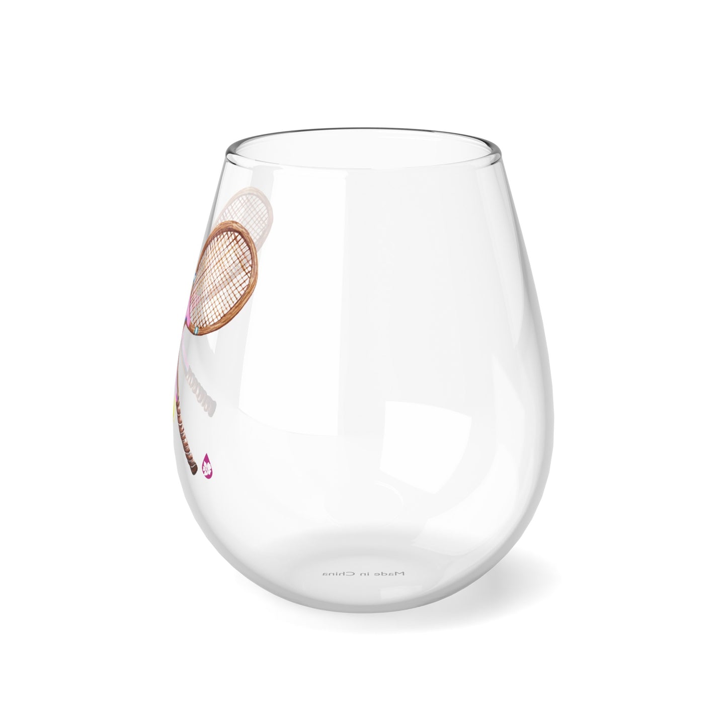 Grass Courts Stemless Wine Glass