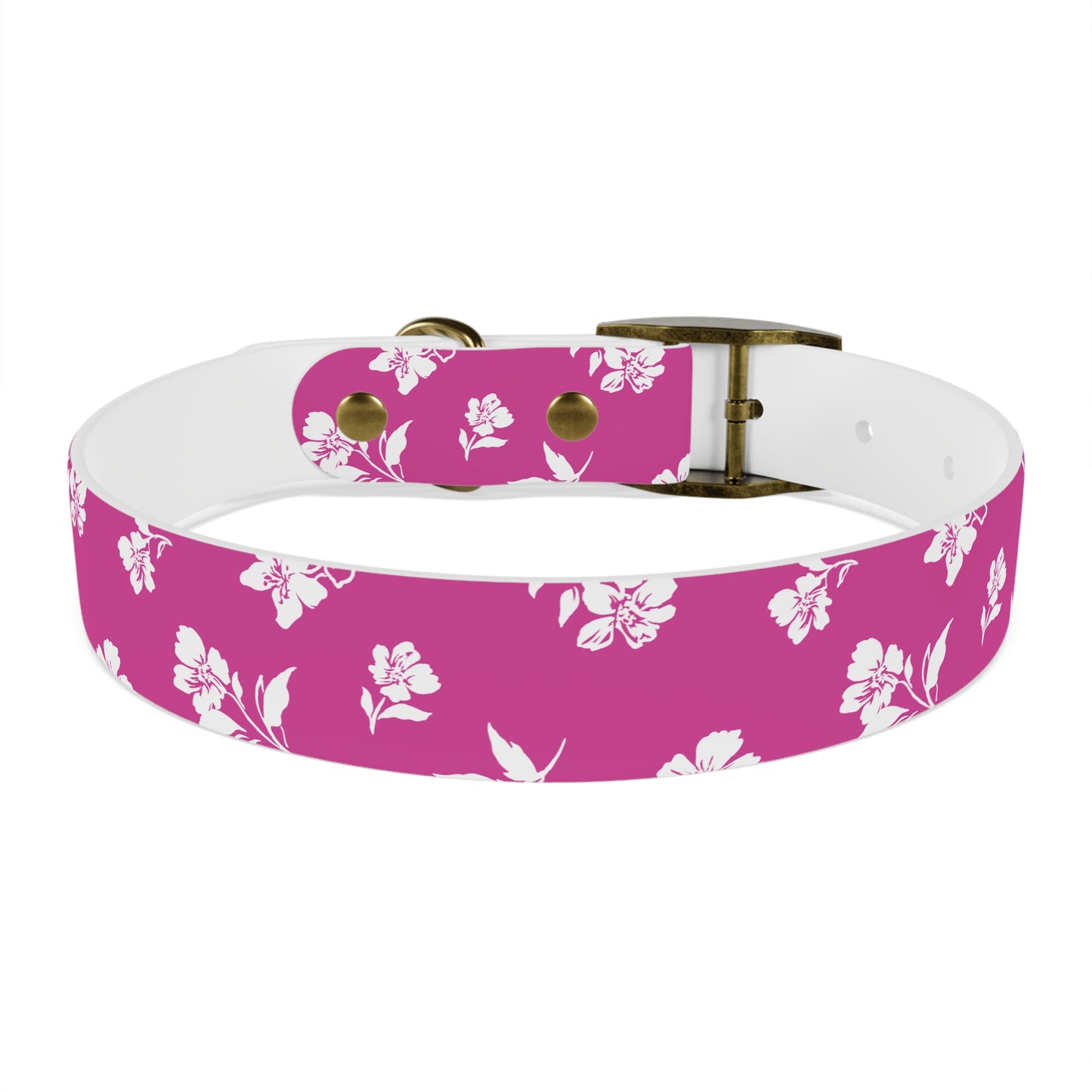 Inky Floral Dog Collar