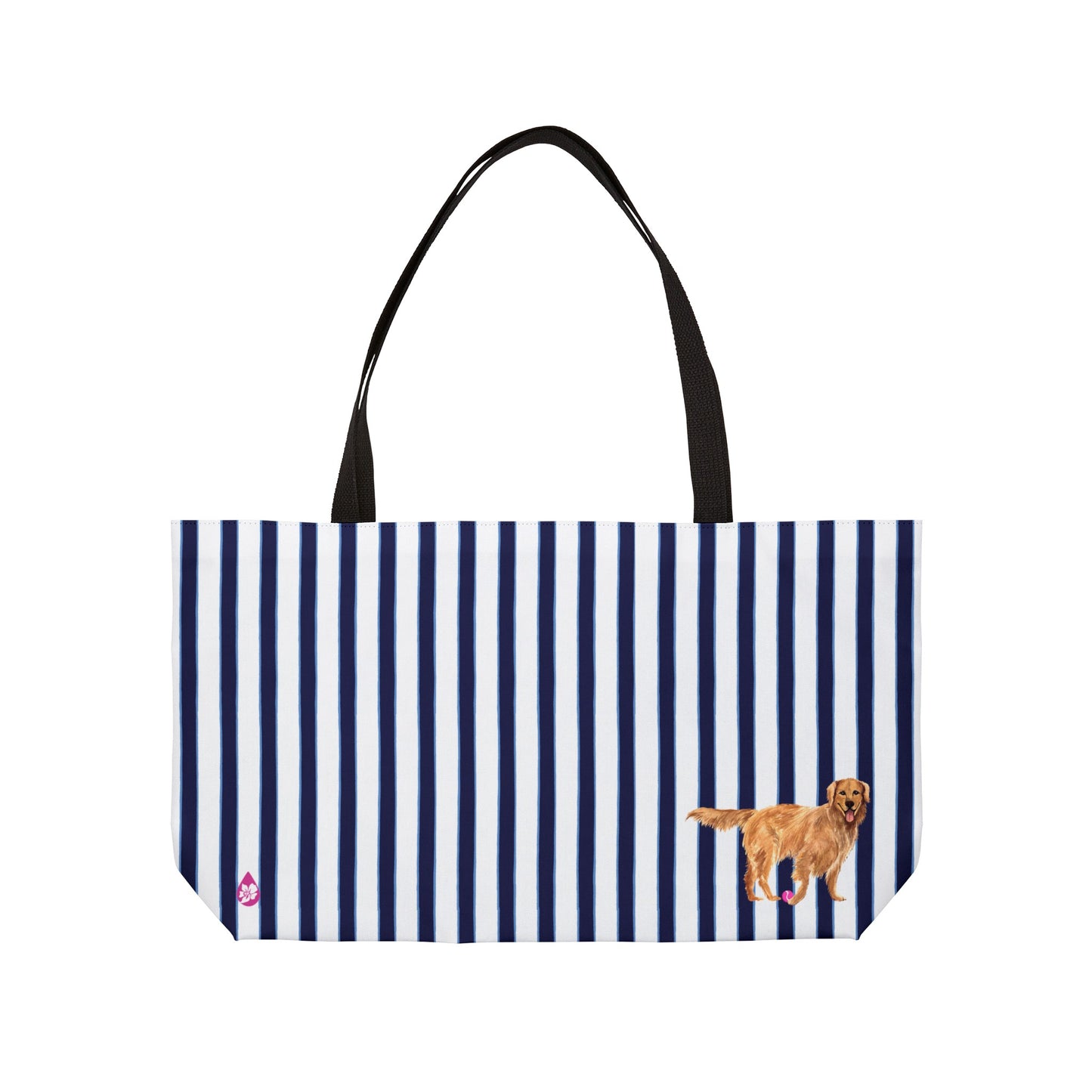 'GOOD DOG' Prep Stripe Weekender Tote Bag