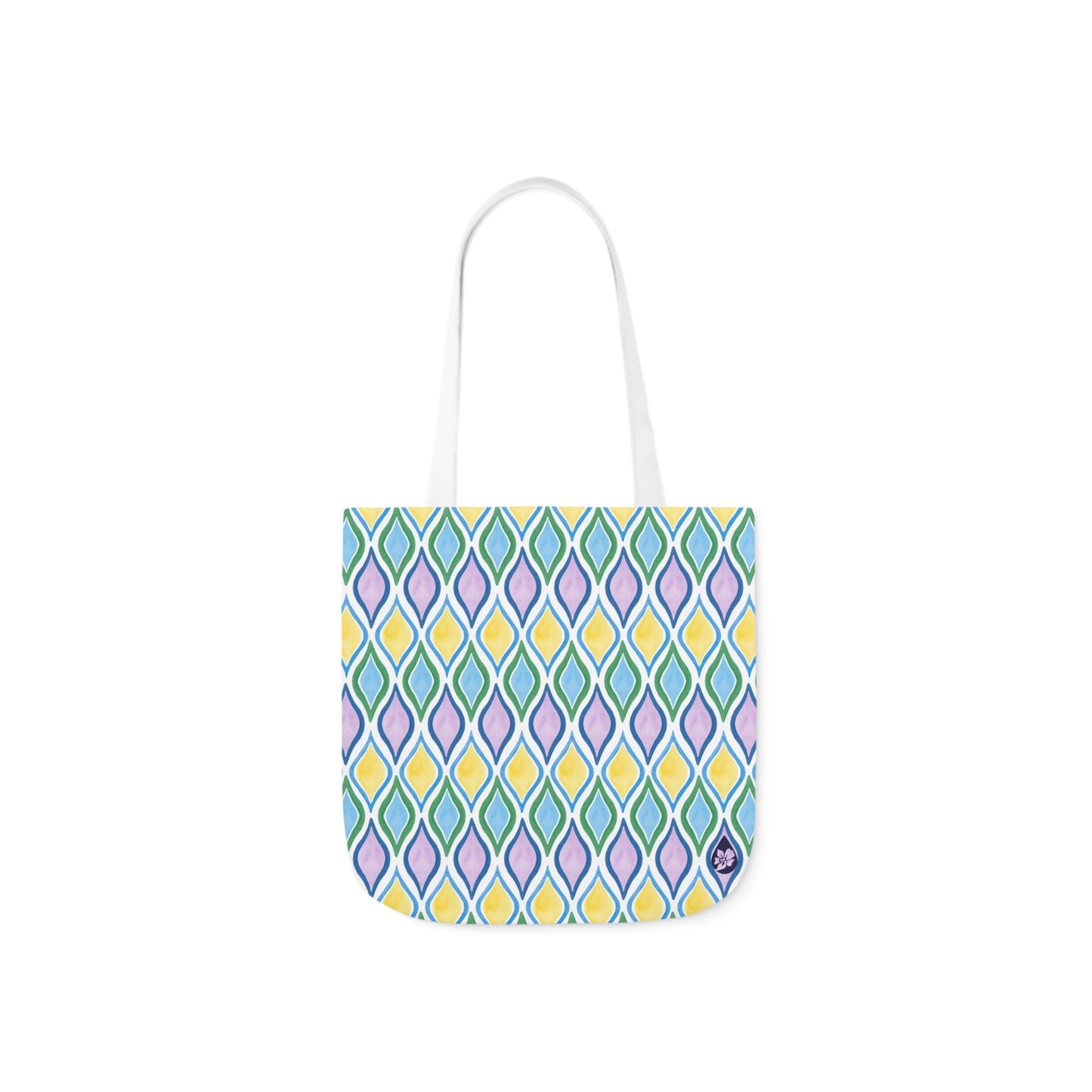 Painted Geo Canvas Tote Bag