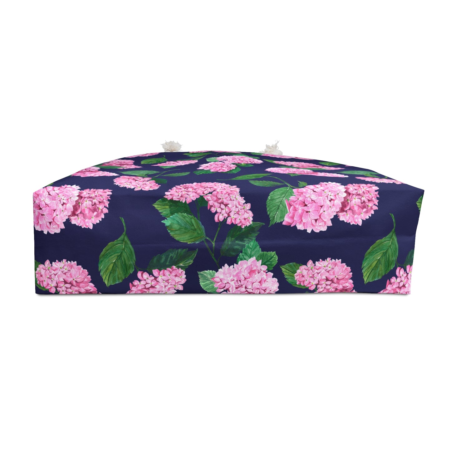 Hydrangea patterned Beach Weekender Bag Bottom View