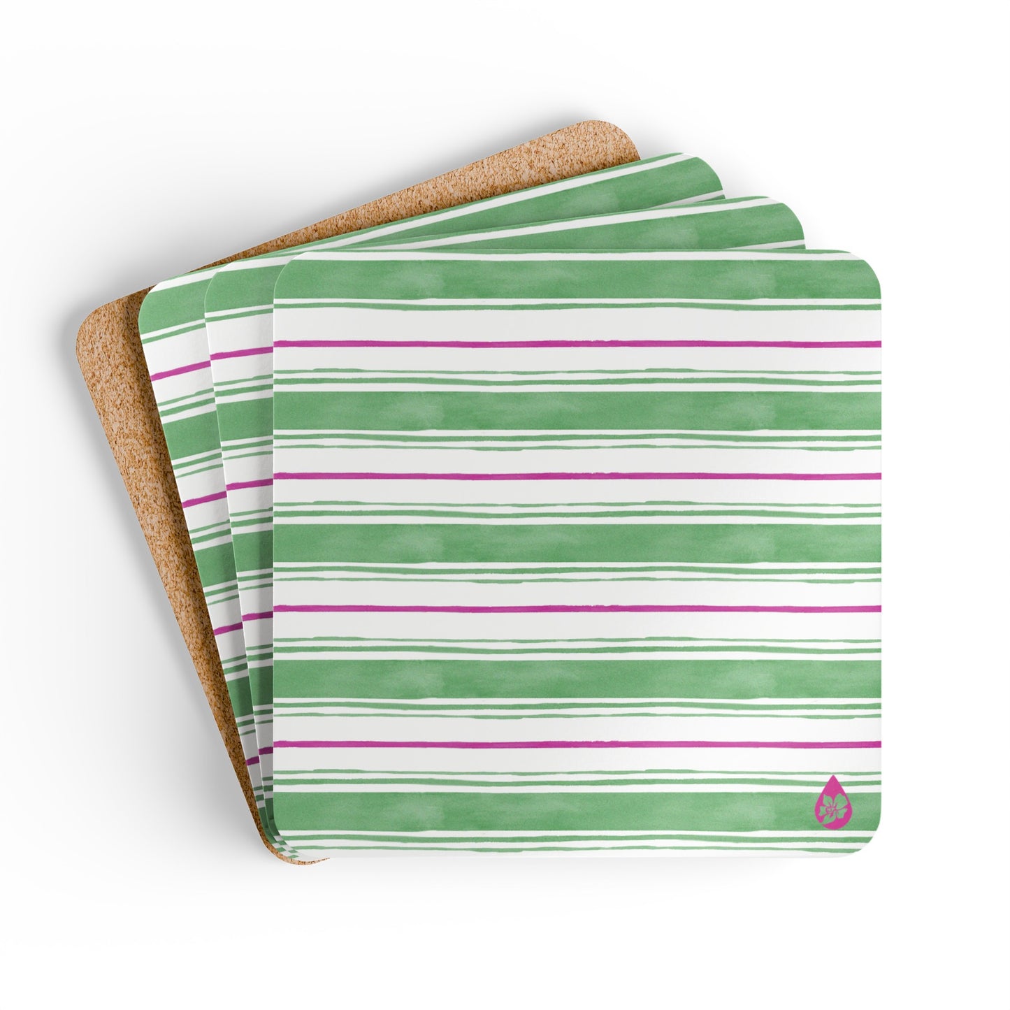 Painterly Stripe Coaster Set