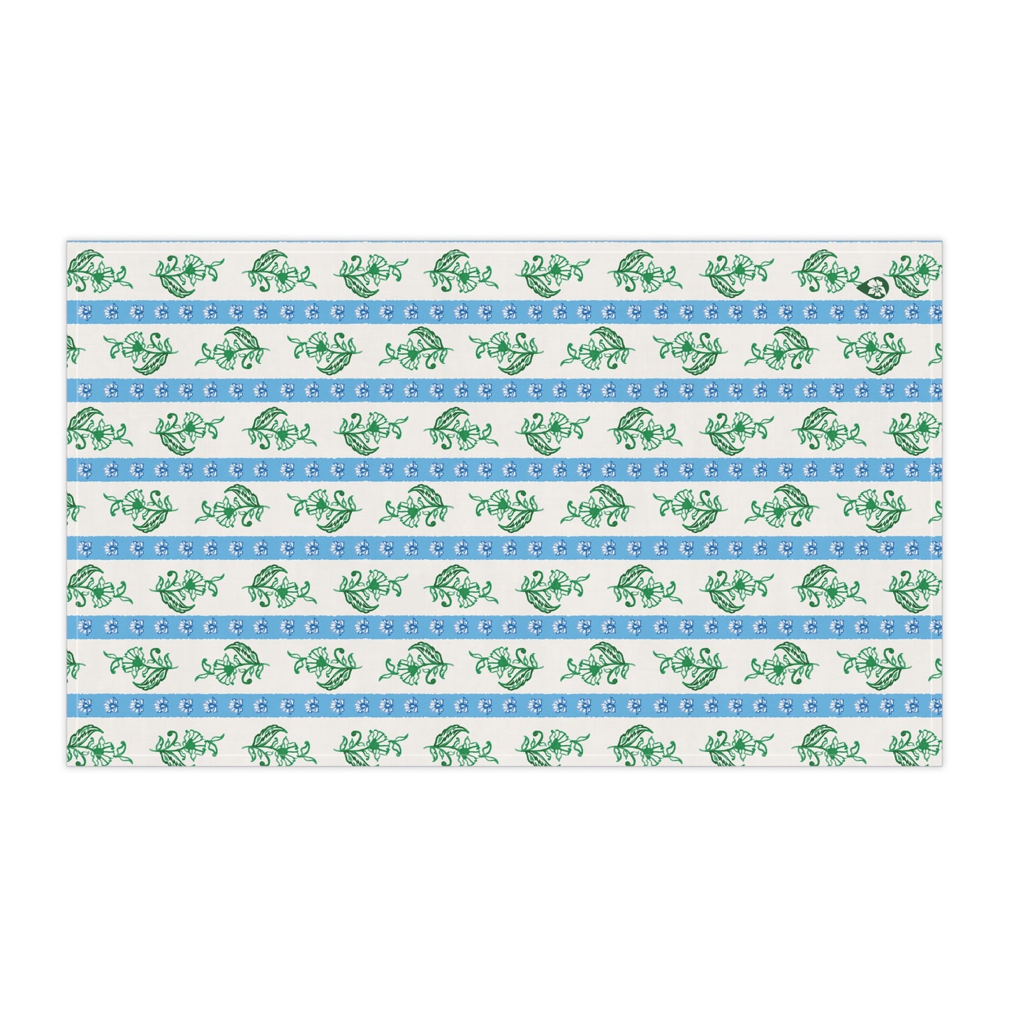 Woodblock Striped Kitchen Towel