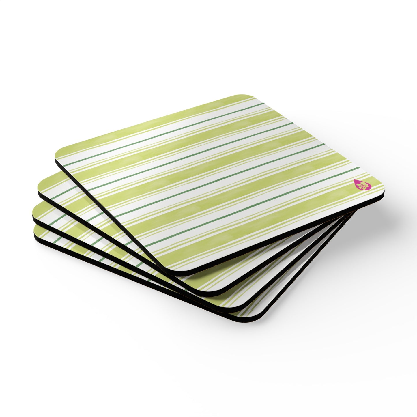 Painterly Stripe Coaster Set