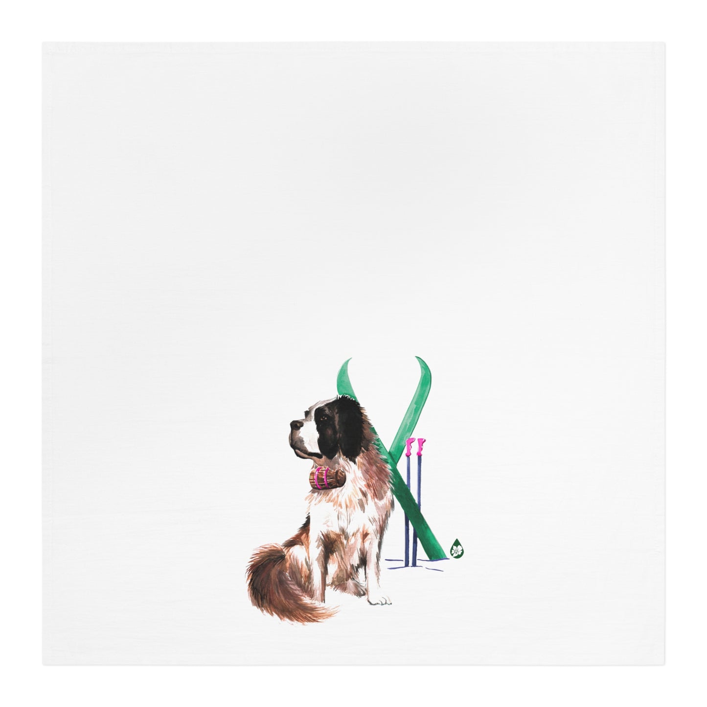 Snow Dog Tea Towel