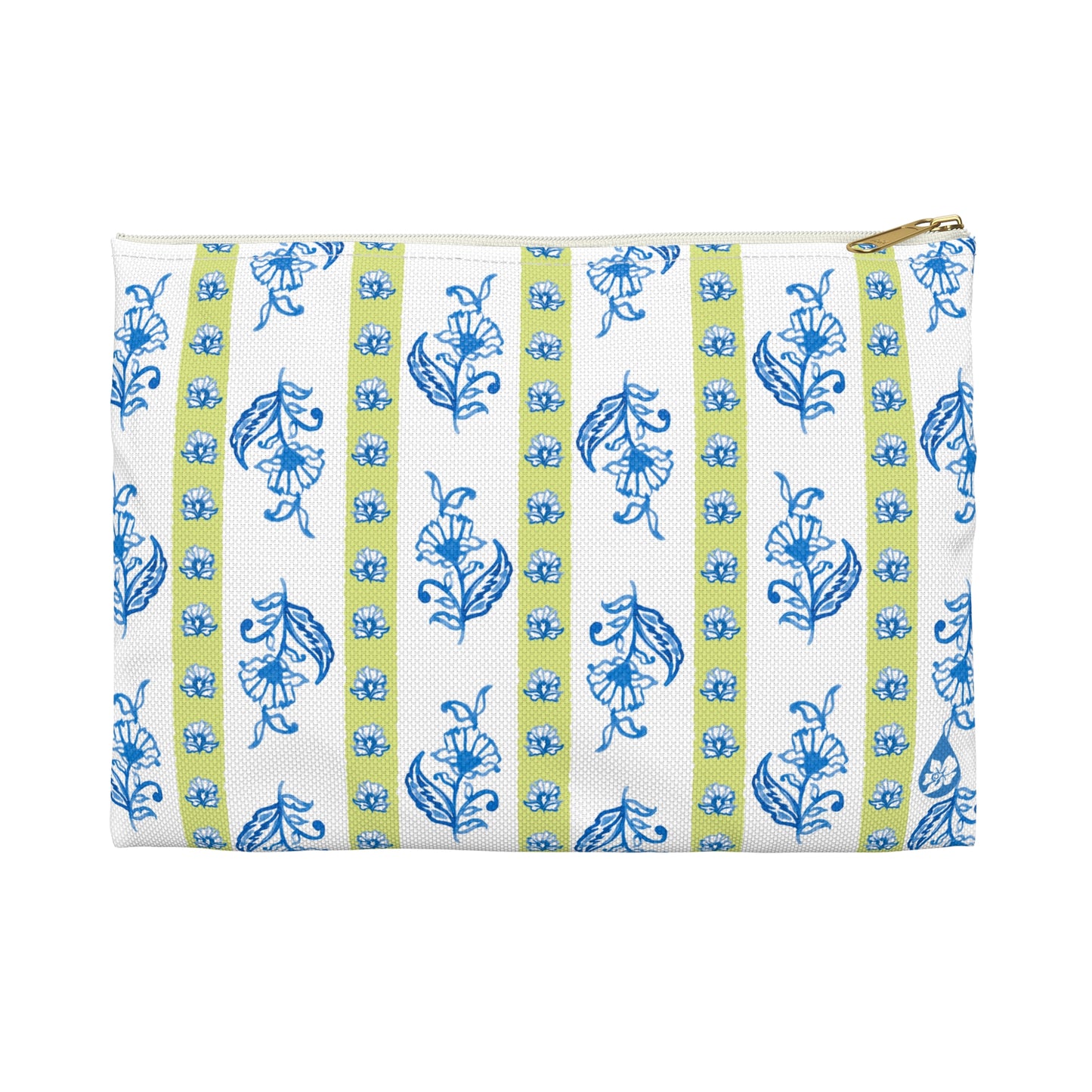 Watercolor Woodblock Striped Pouch