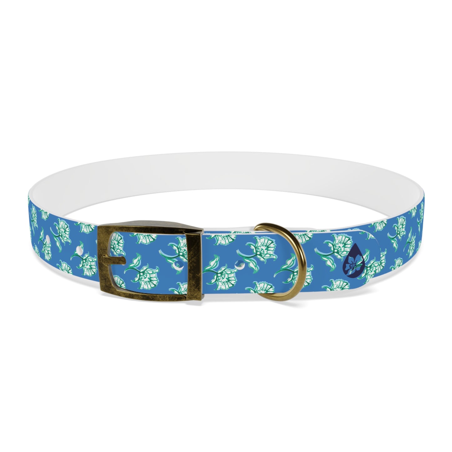Watercolor Woodblock Dog Collar