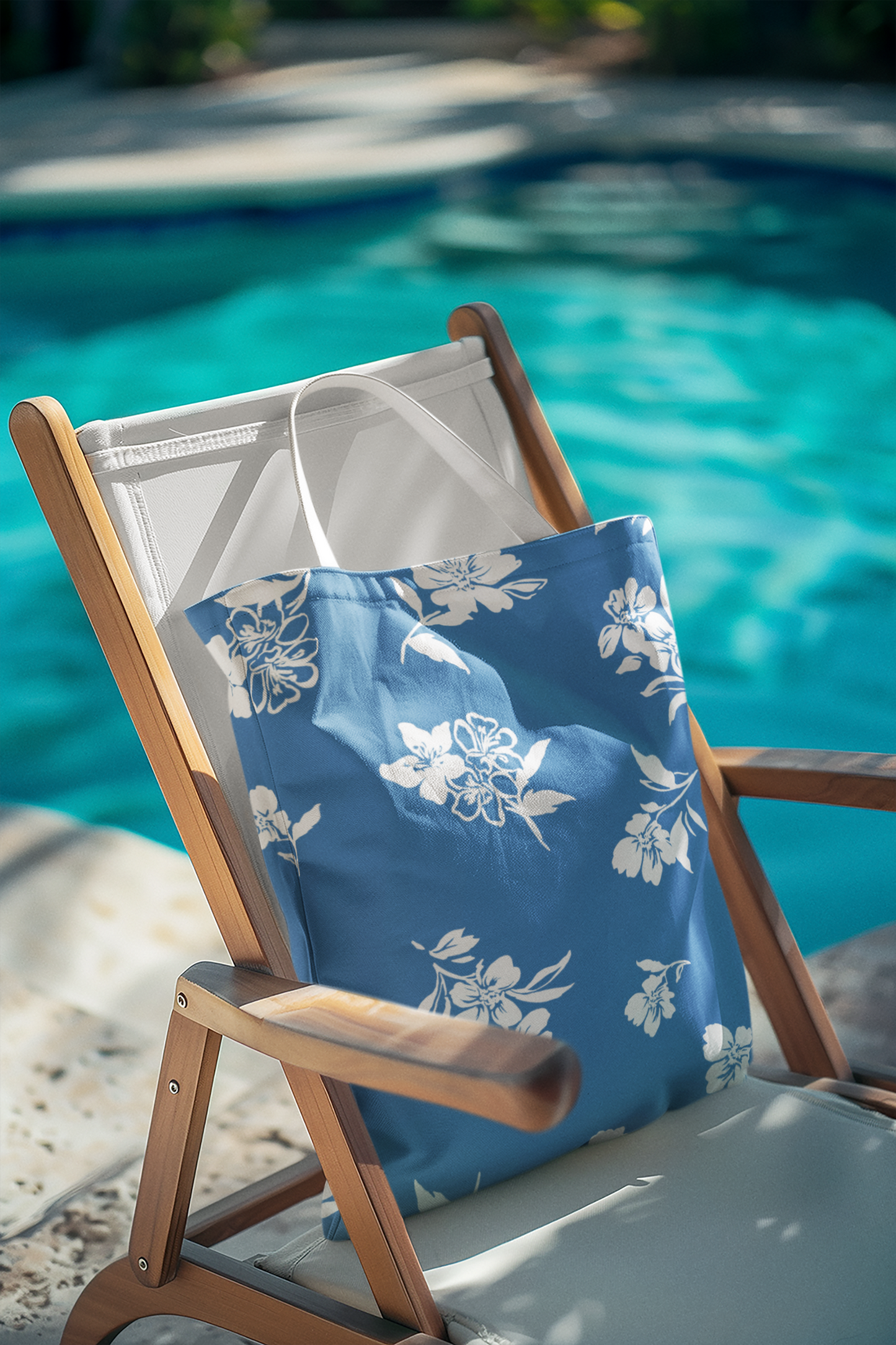 Inky Floral Canvas Tote Bag