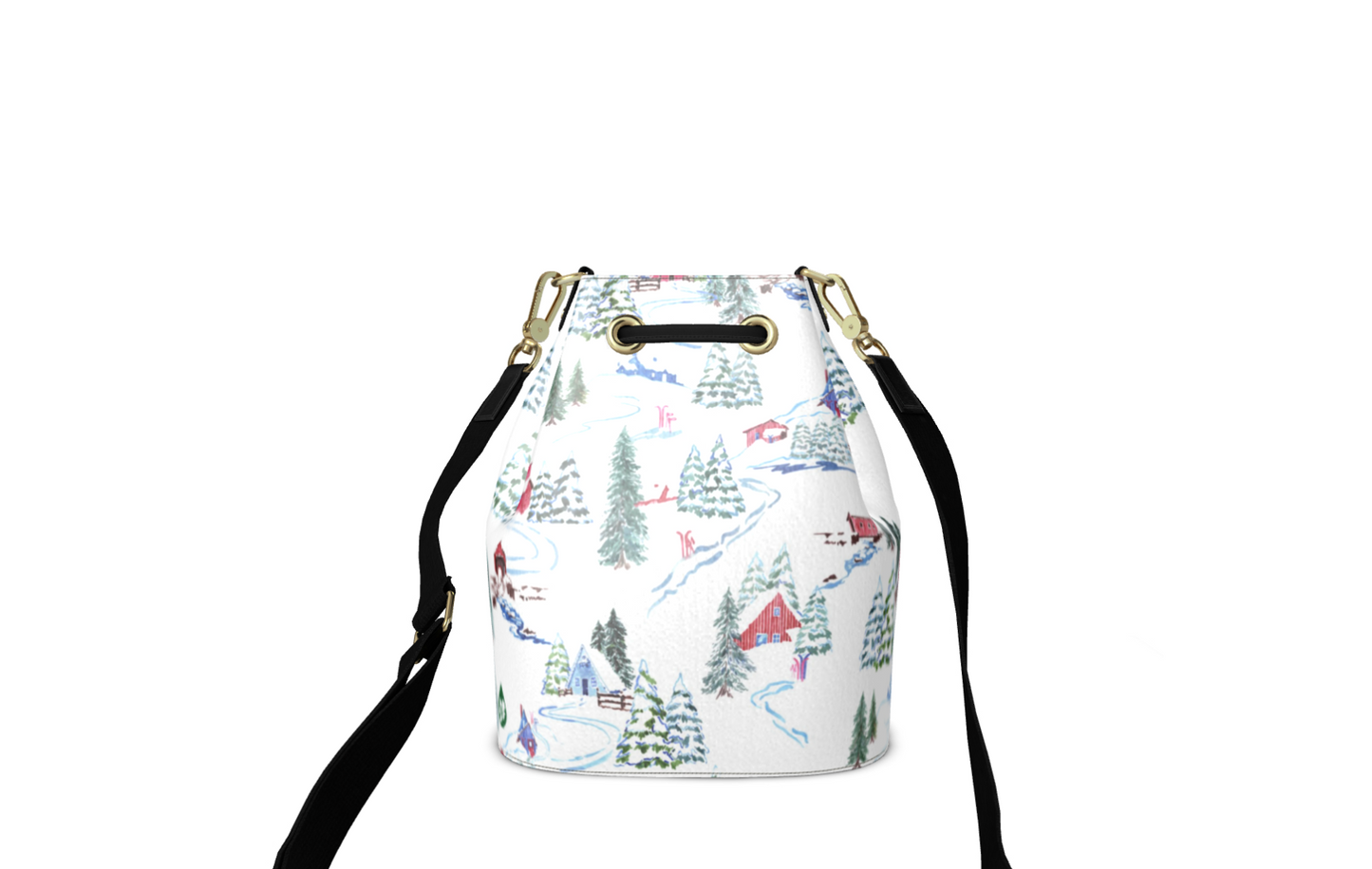 Ski Chalet Leather Bucket Bag