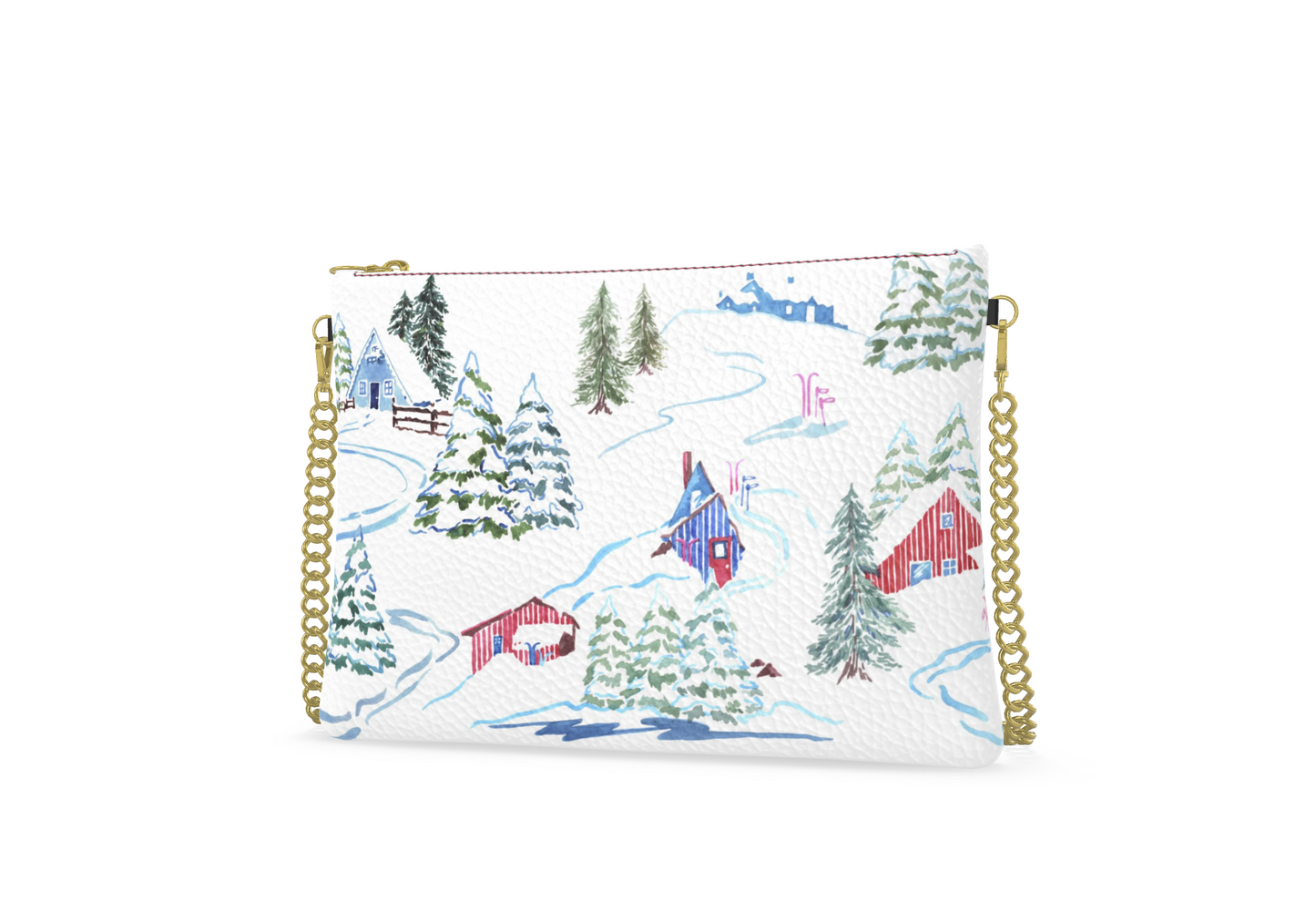 Ski Chalet Leather Crossbody Bag