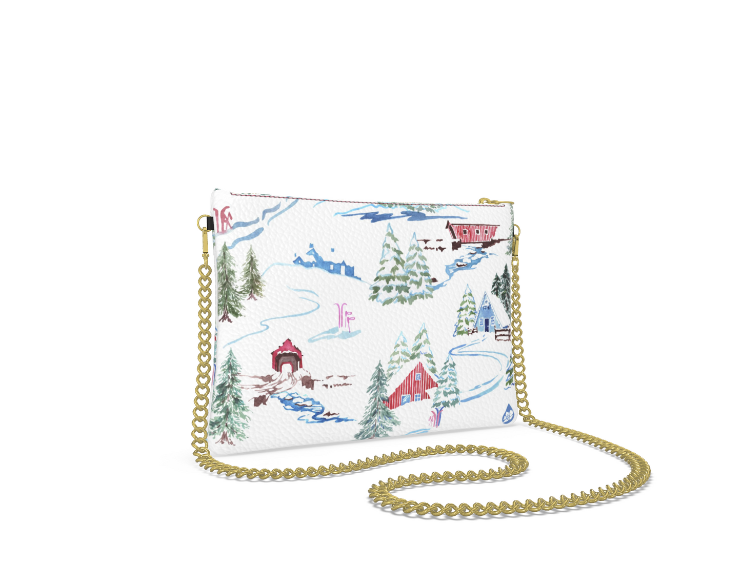 Ski Chalet Leather Crossbody Bag