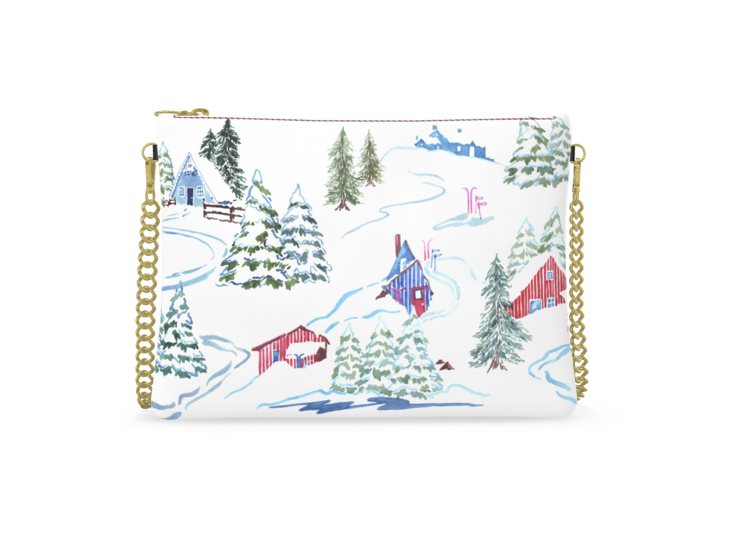 Ski Chalet Leather Crossbody Bag