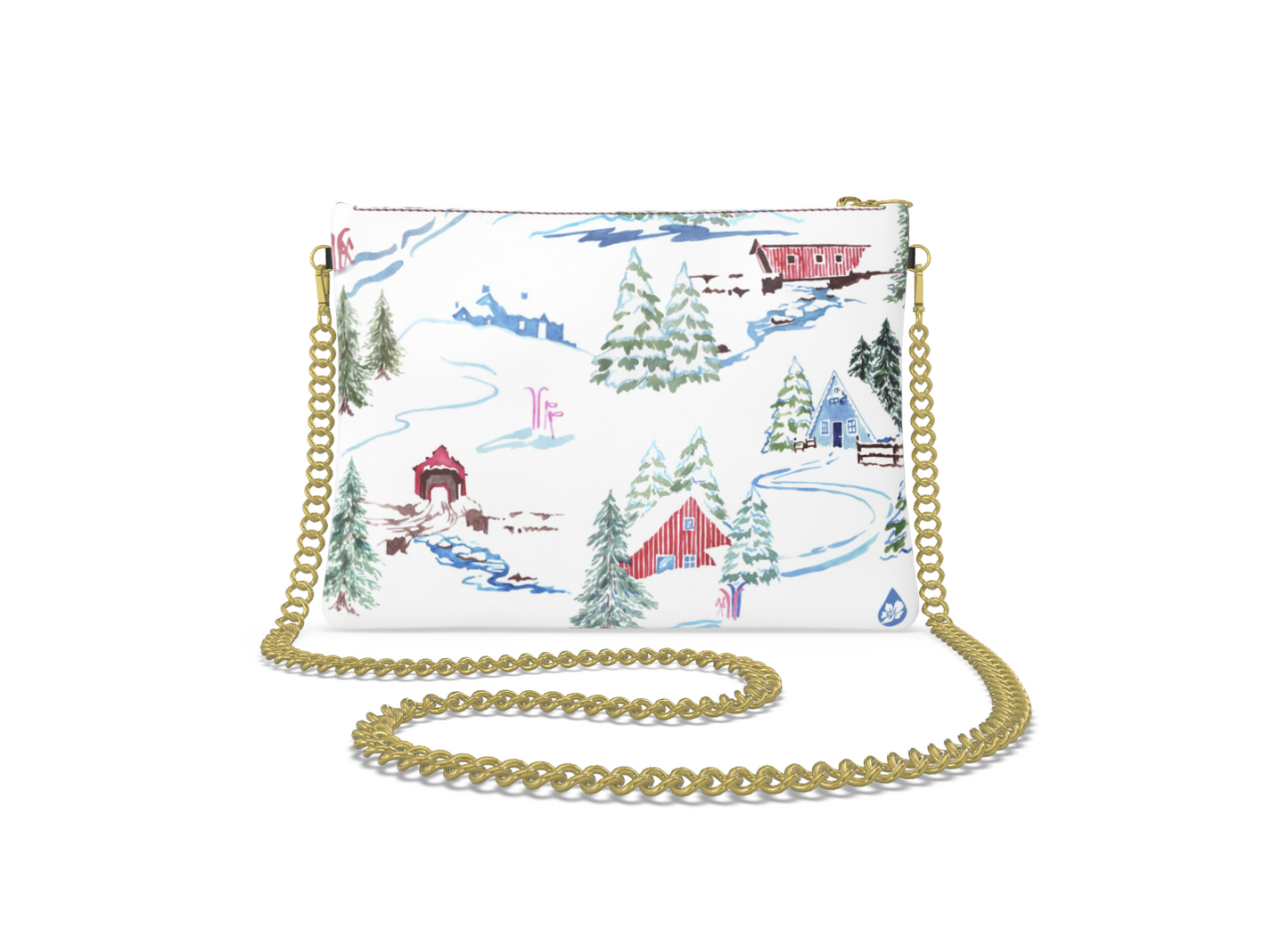 Ski Chalet Leather Crossbody Bag