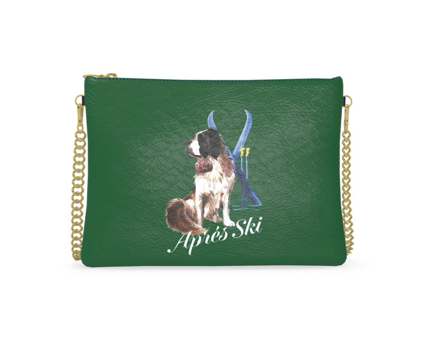 Snow Dog Leather Crossbody Bag