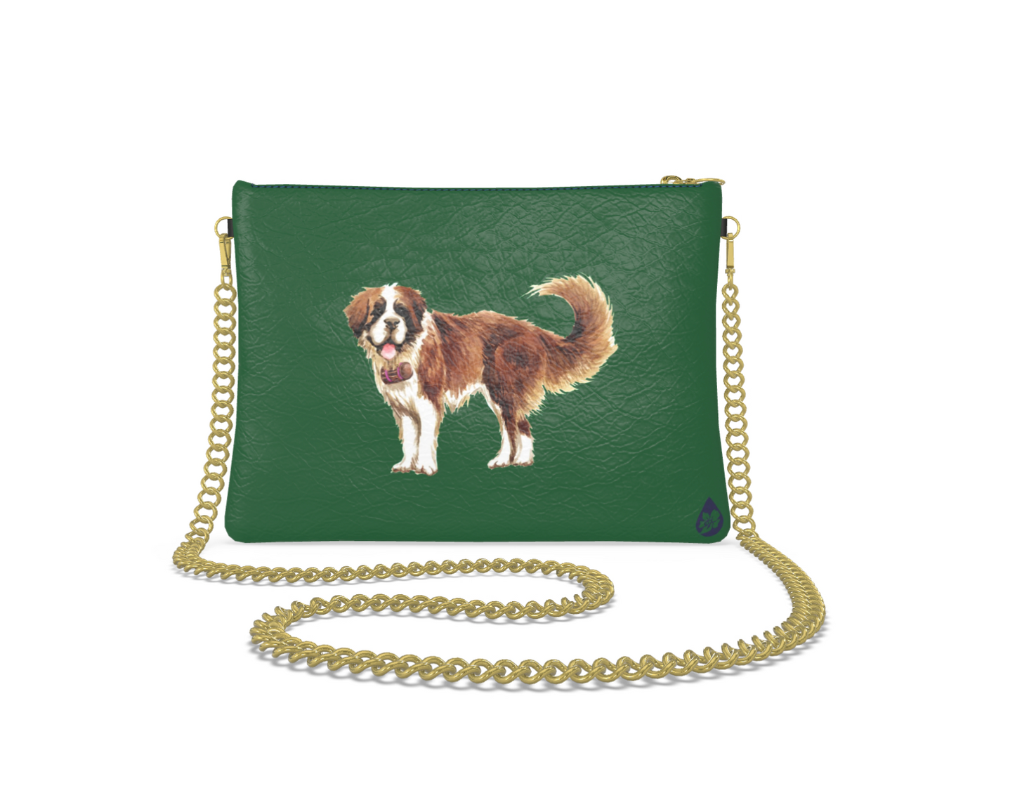 Snow Dog Leather Crossbody Bag