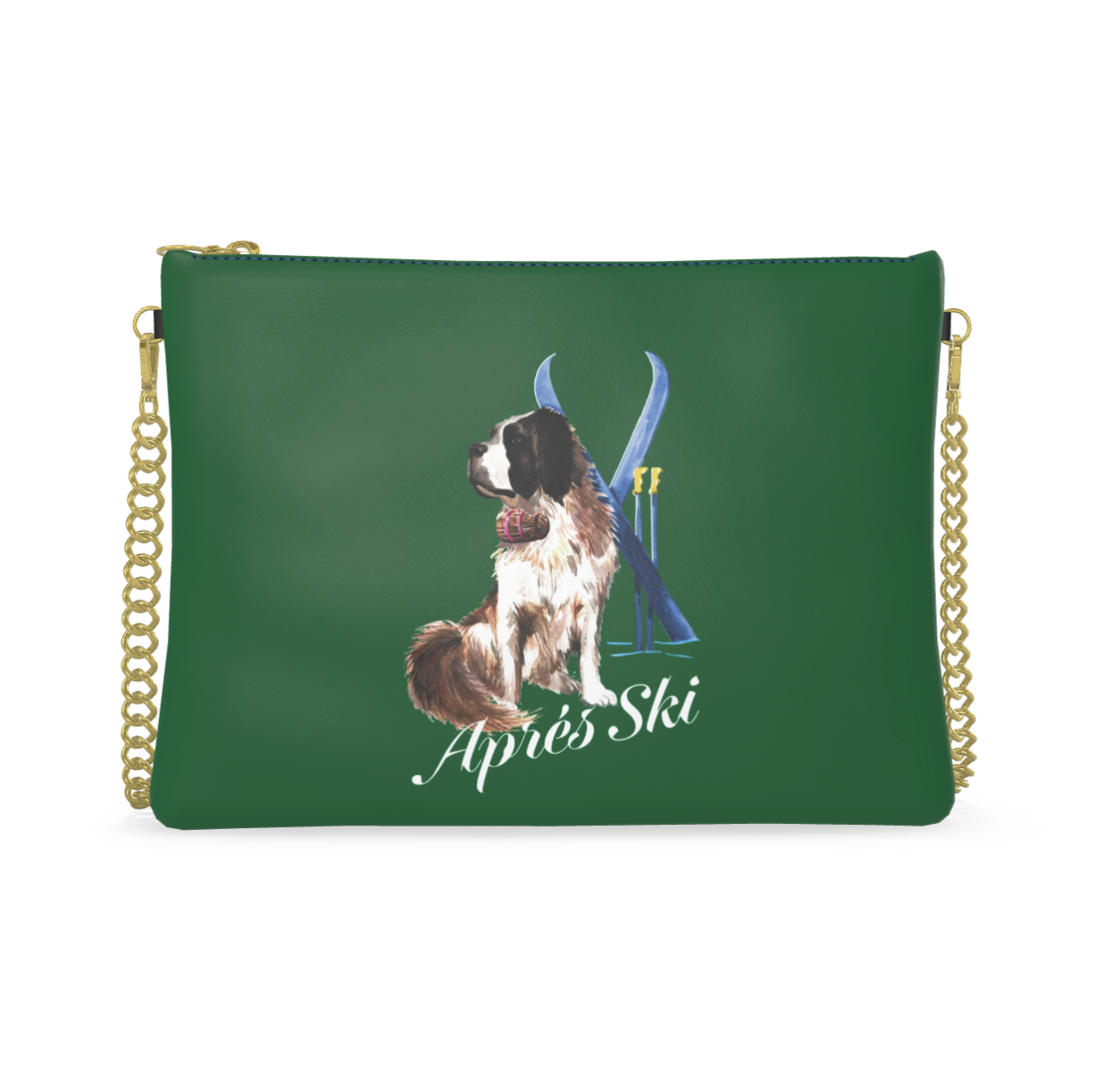 Snow Dog Leather Crossbody Bag