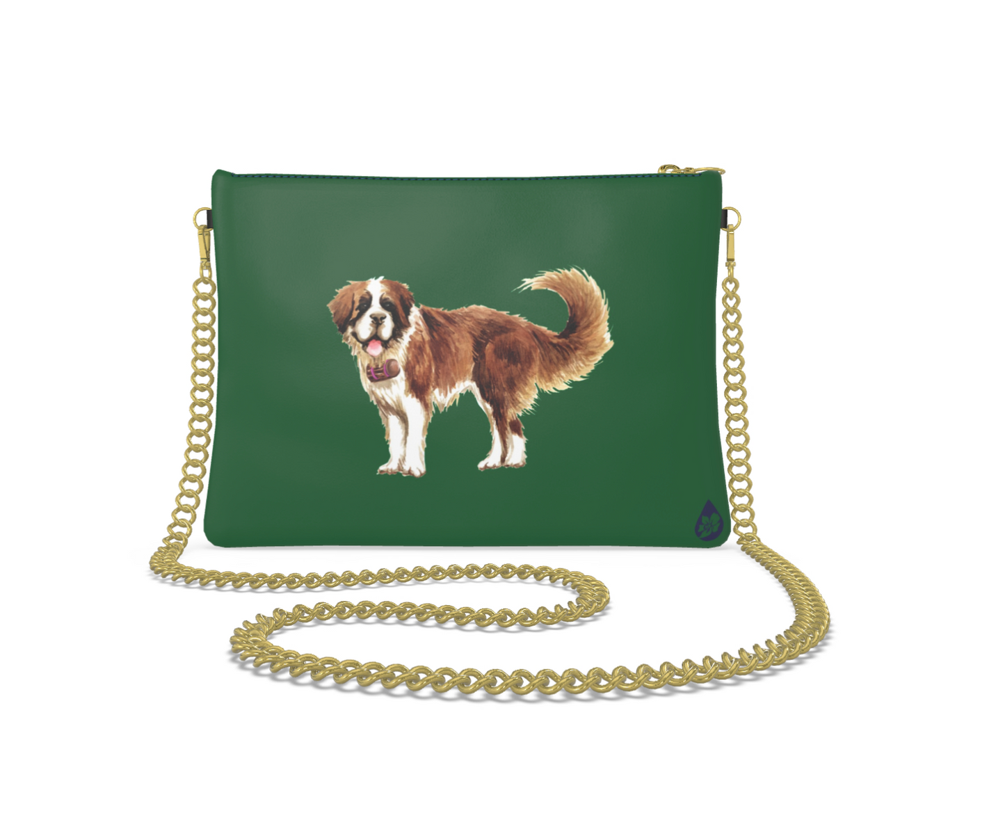 Snow Dog Leather Crossbody Bag