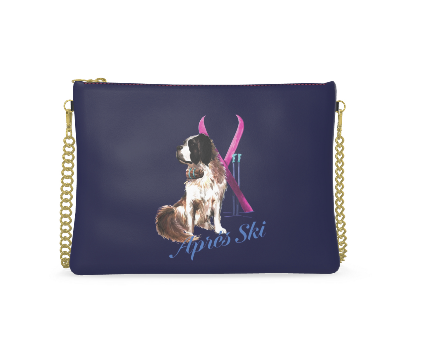 Snow Dog Leather Crossbody Bag