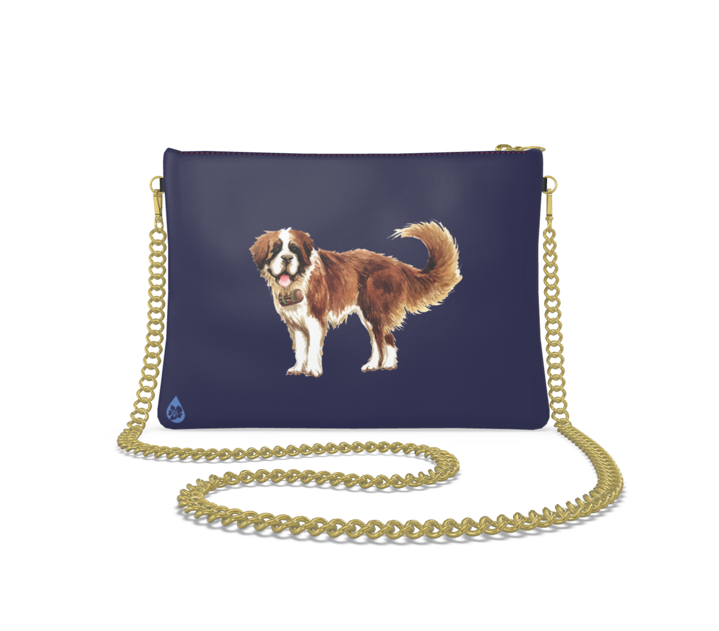 Snow Dog Leather Crossbody Bag