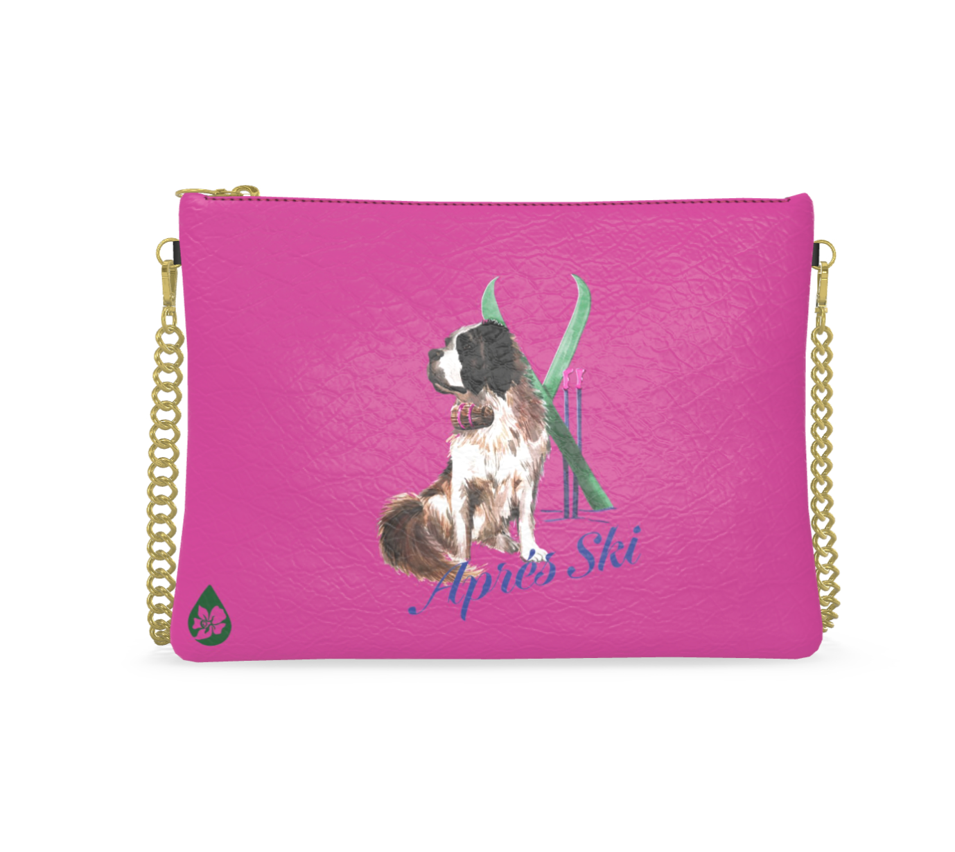Snow Dog Leather Crossbody Bag