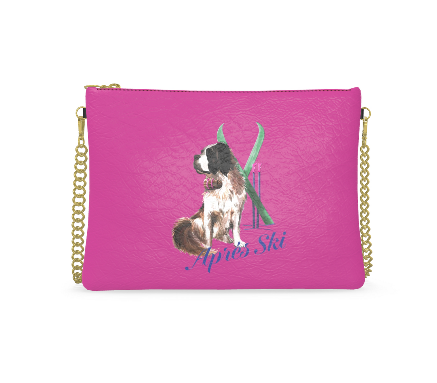 Snow Dog Leather Crossbody Bag