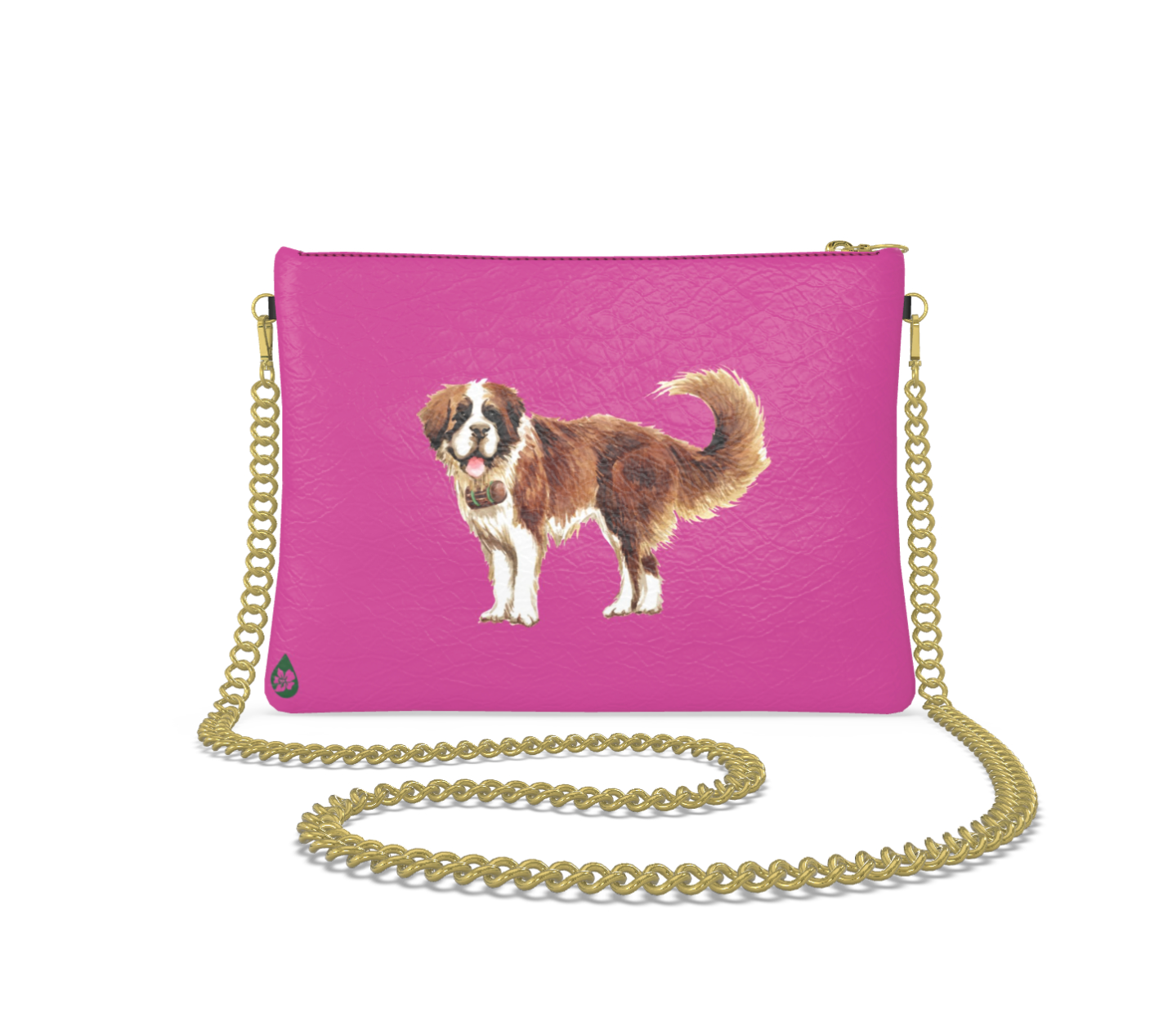 Snow Dog Leather Crossbody Bag