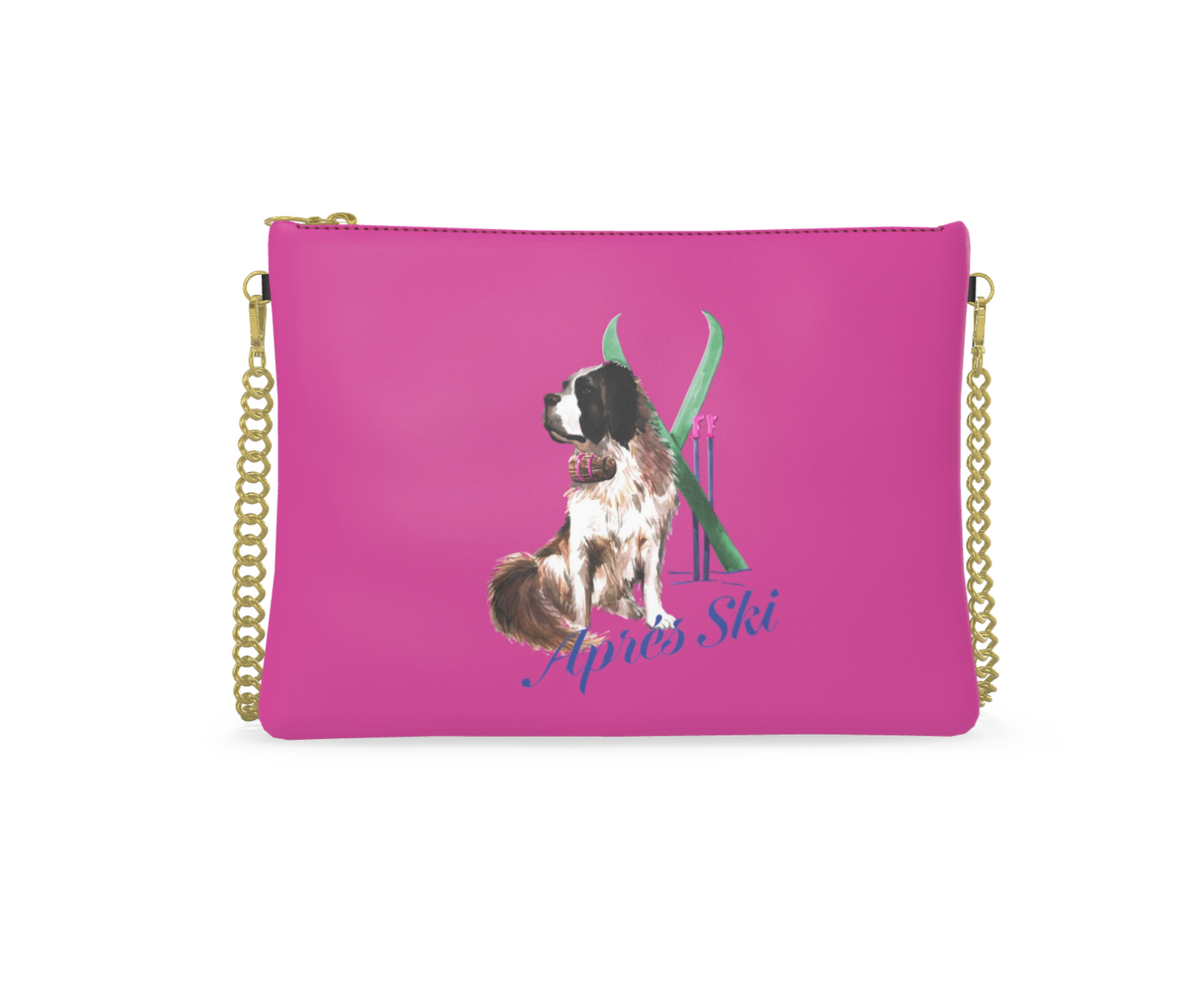 Snow Dog Leather Crossbody Bag