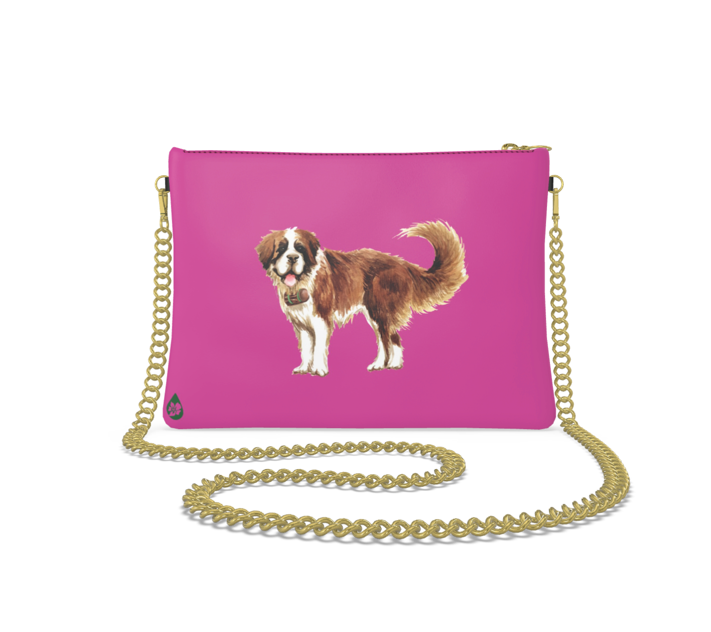 Snow Dog Leather Crossbody Bag