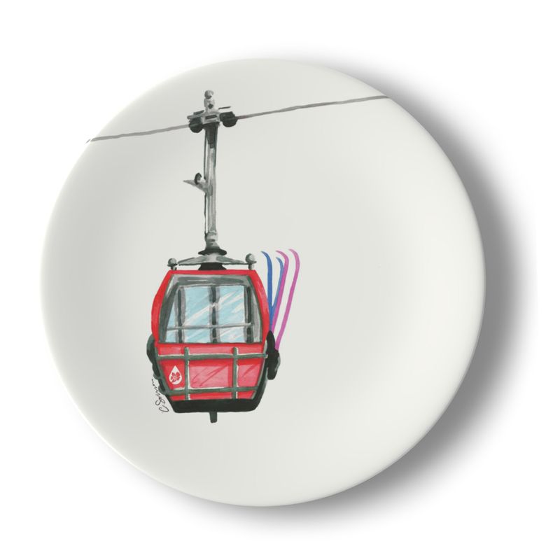 Ski Chalet Bone China Salad Plates