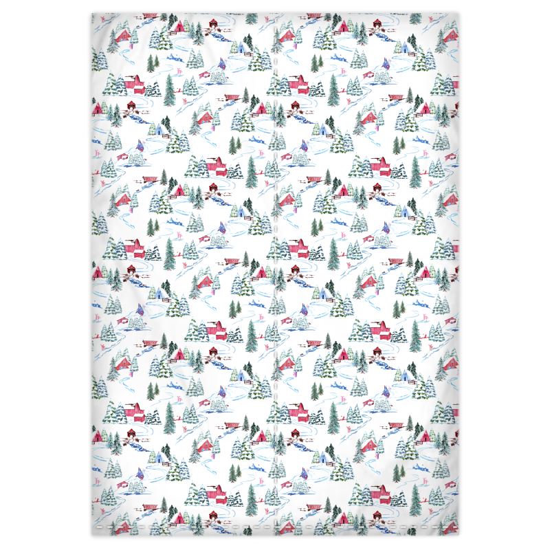 Ski Chalet 100% Silk Duvet Cover