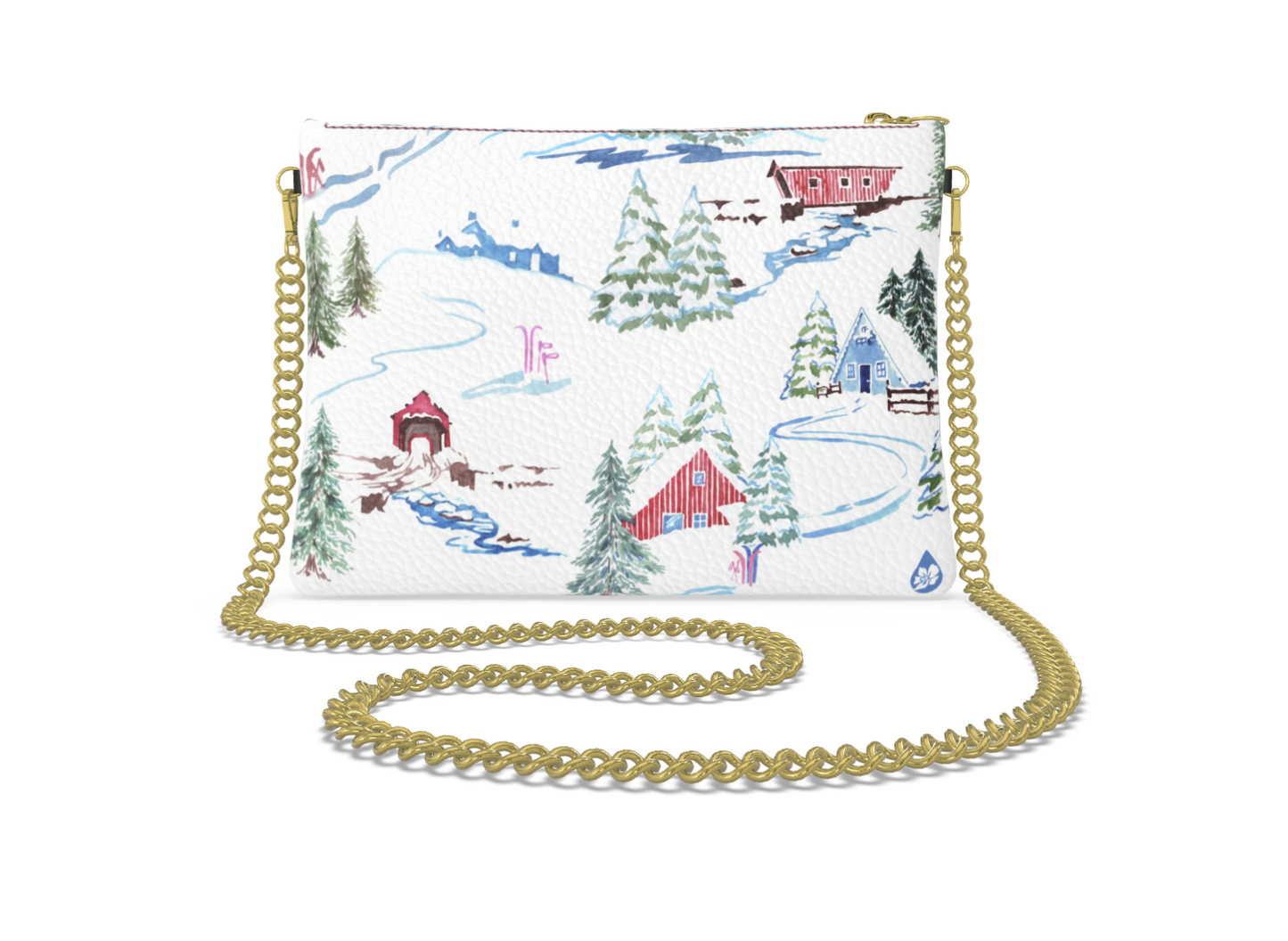 Ski Chalet Leather Crossbody Bag