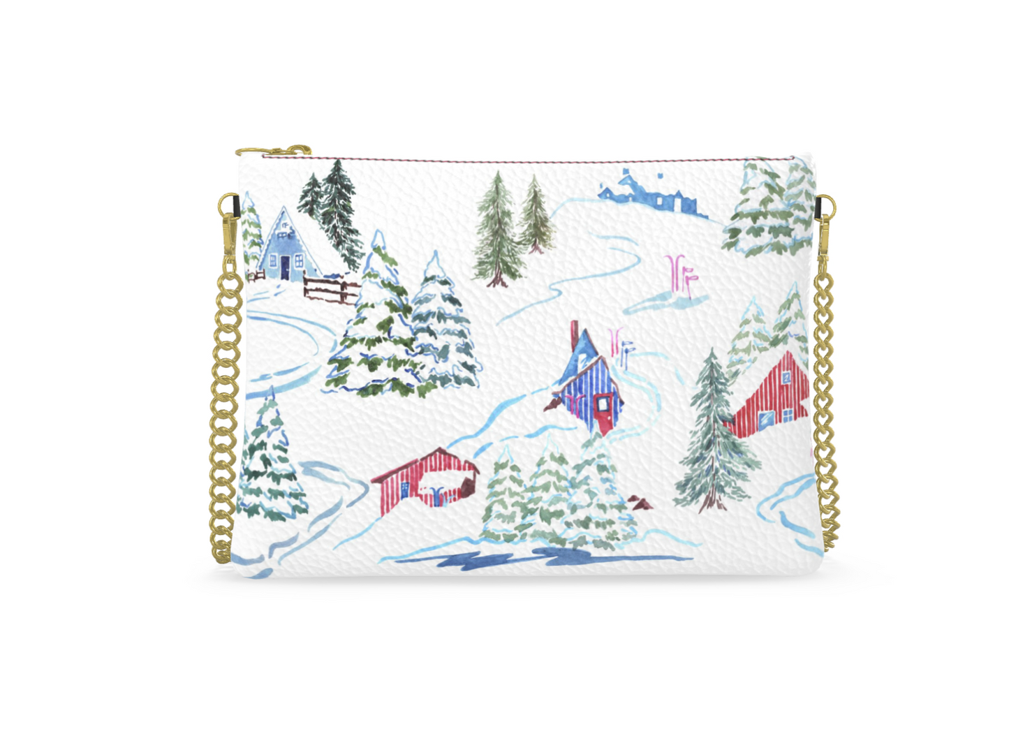 Ski Chalet Leather Crossbody Bag