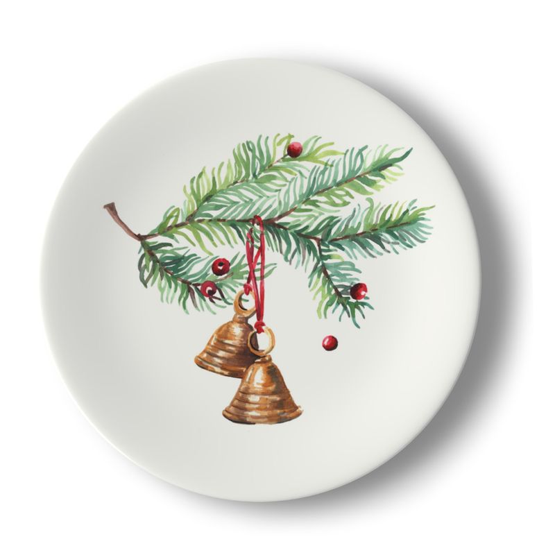 Winter Berries Bone China Salad Plate Set (8)
