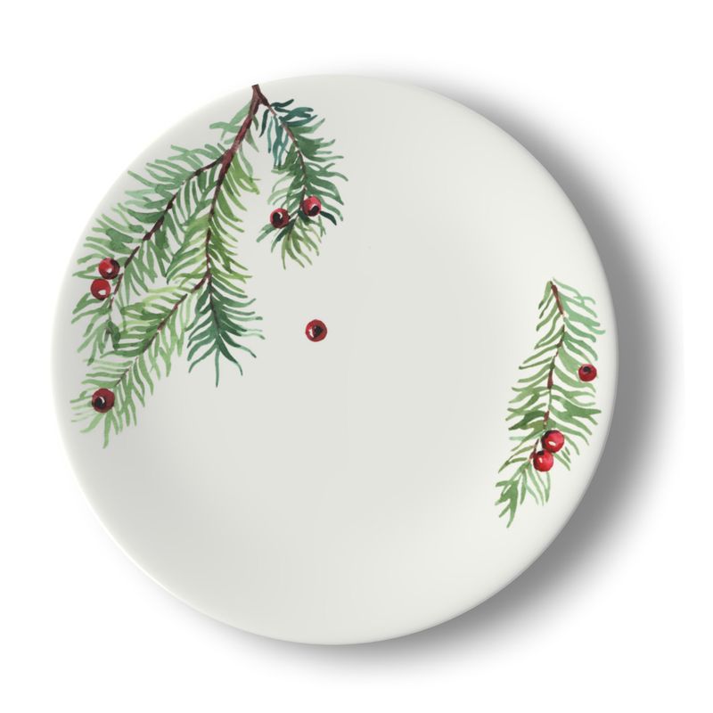 Winter Berries Bone China Salad Plate Set (8)