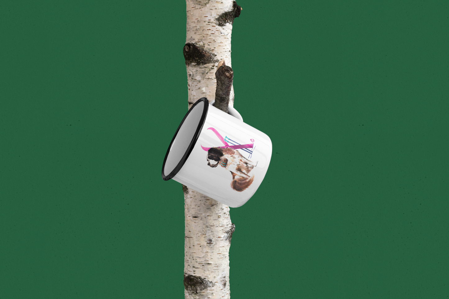 Snow Dog Enamel Camp Cup