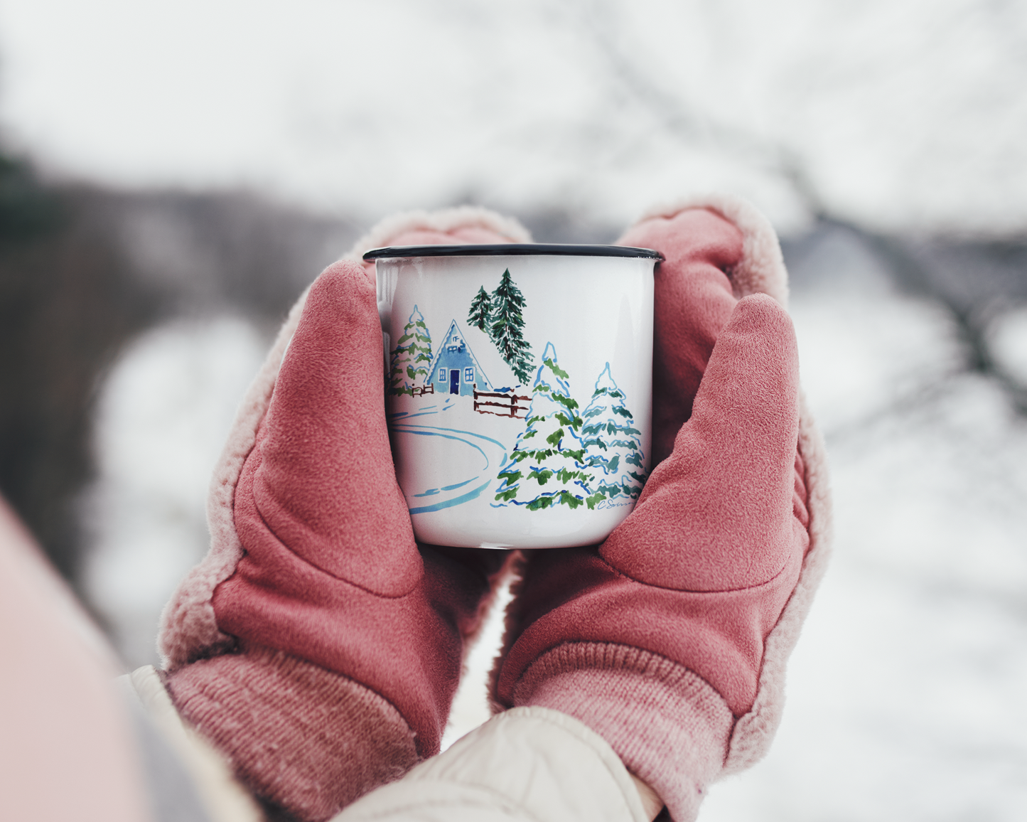 Ski Chalet Enamel Camp Cup