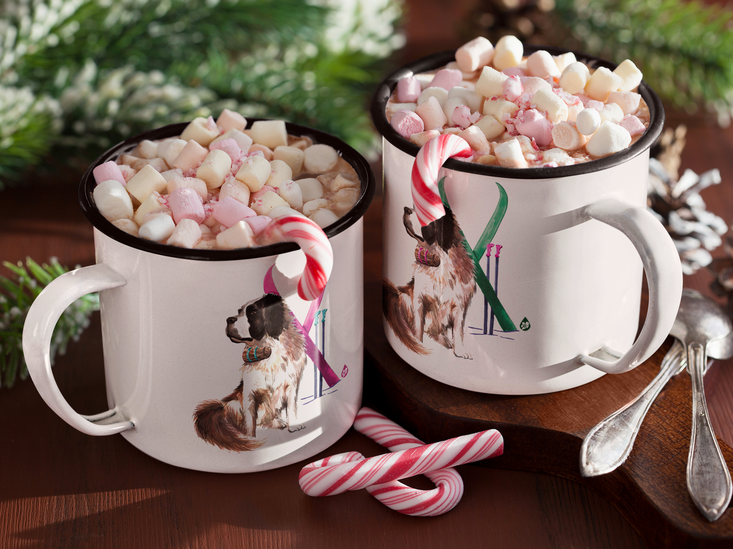 Snow Dog Enamel Camp Cup