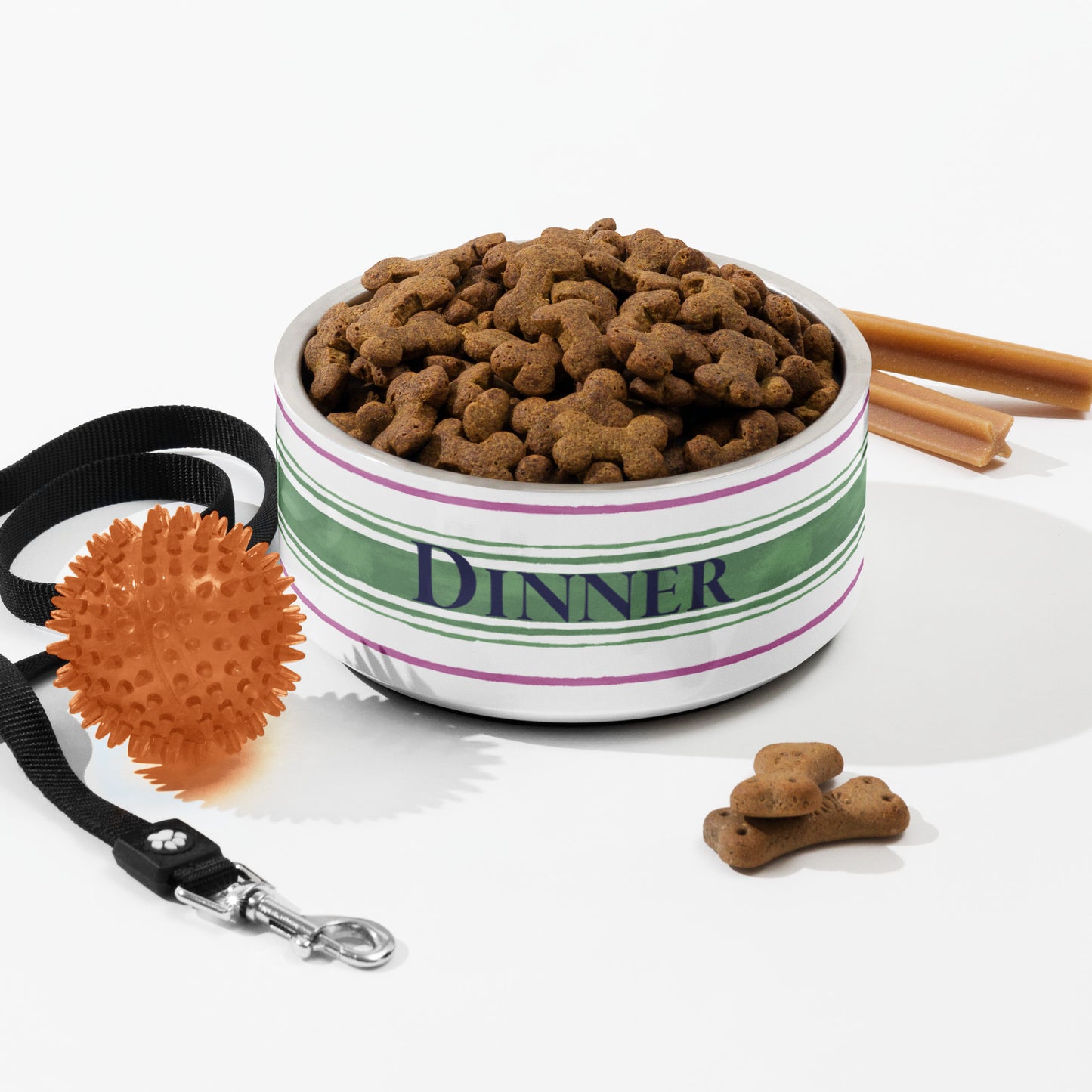 Painterly Stripe Pet Bowl