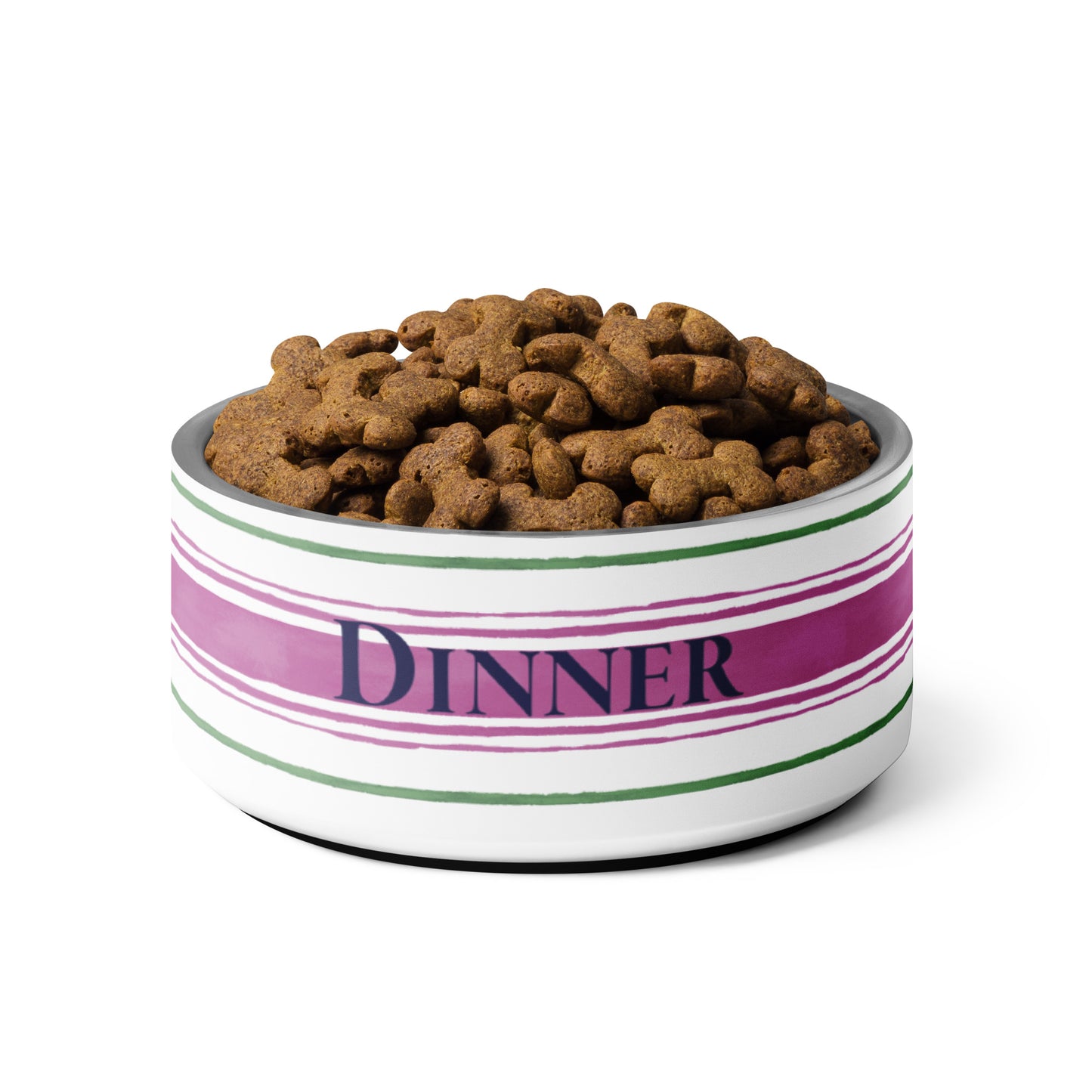 Painterly Stripe Pet Bowl