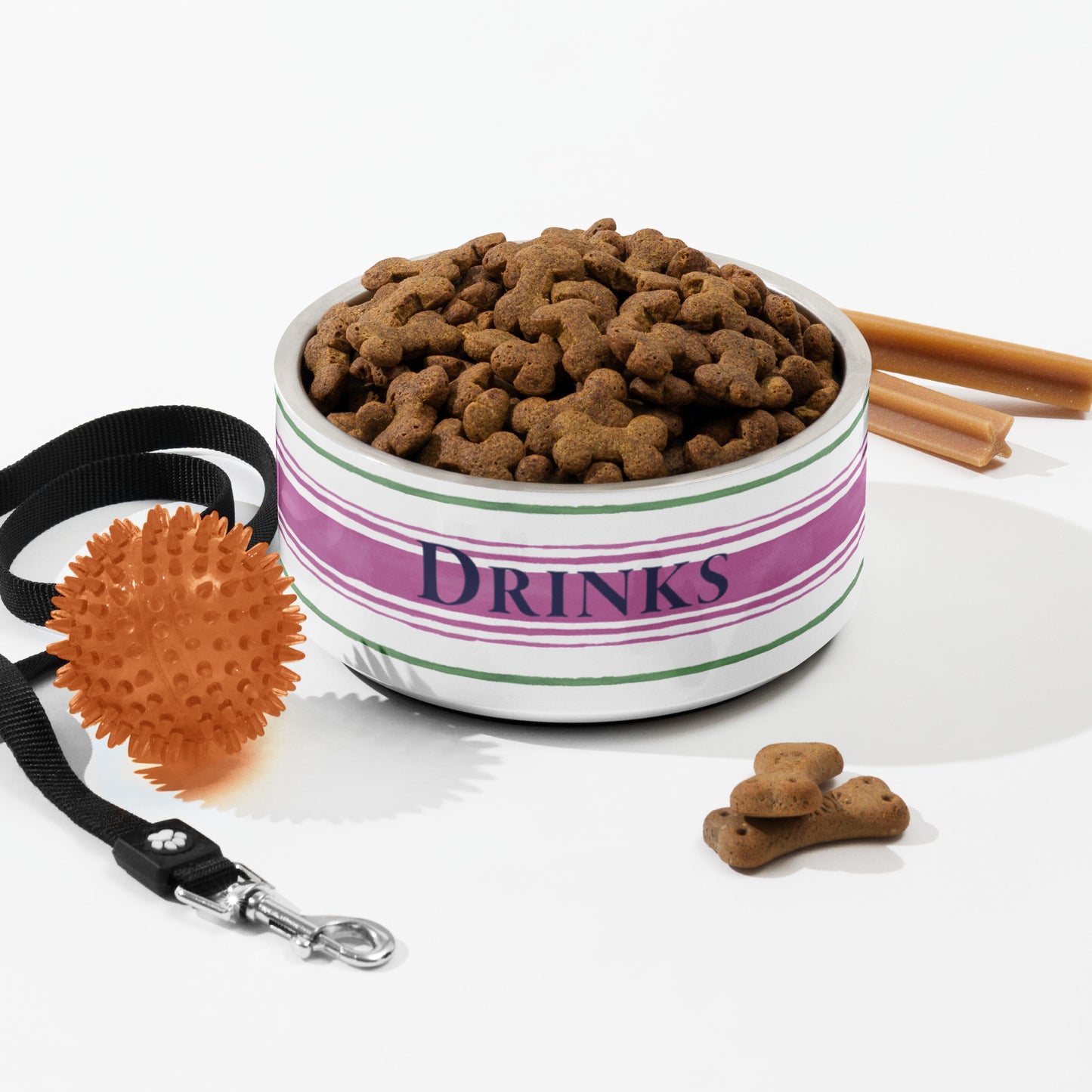 Painterly Stripe Pet Bowl